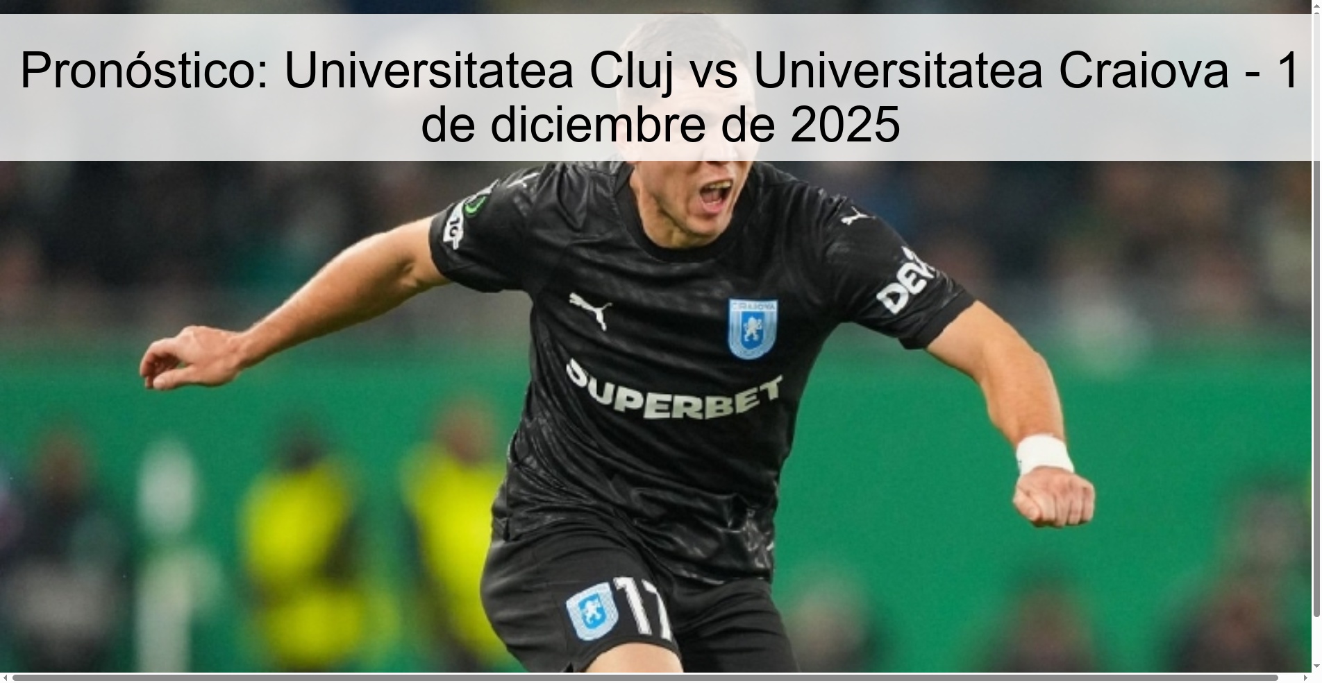 Prediction: Universitatea Cluj vs Universitatea Craiova – December 1, 2025 1 329258