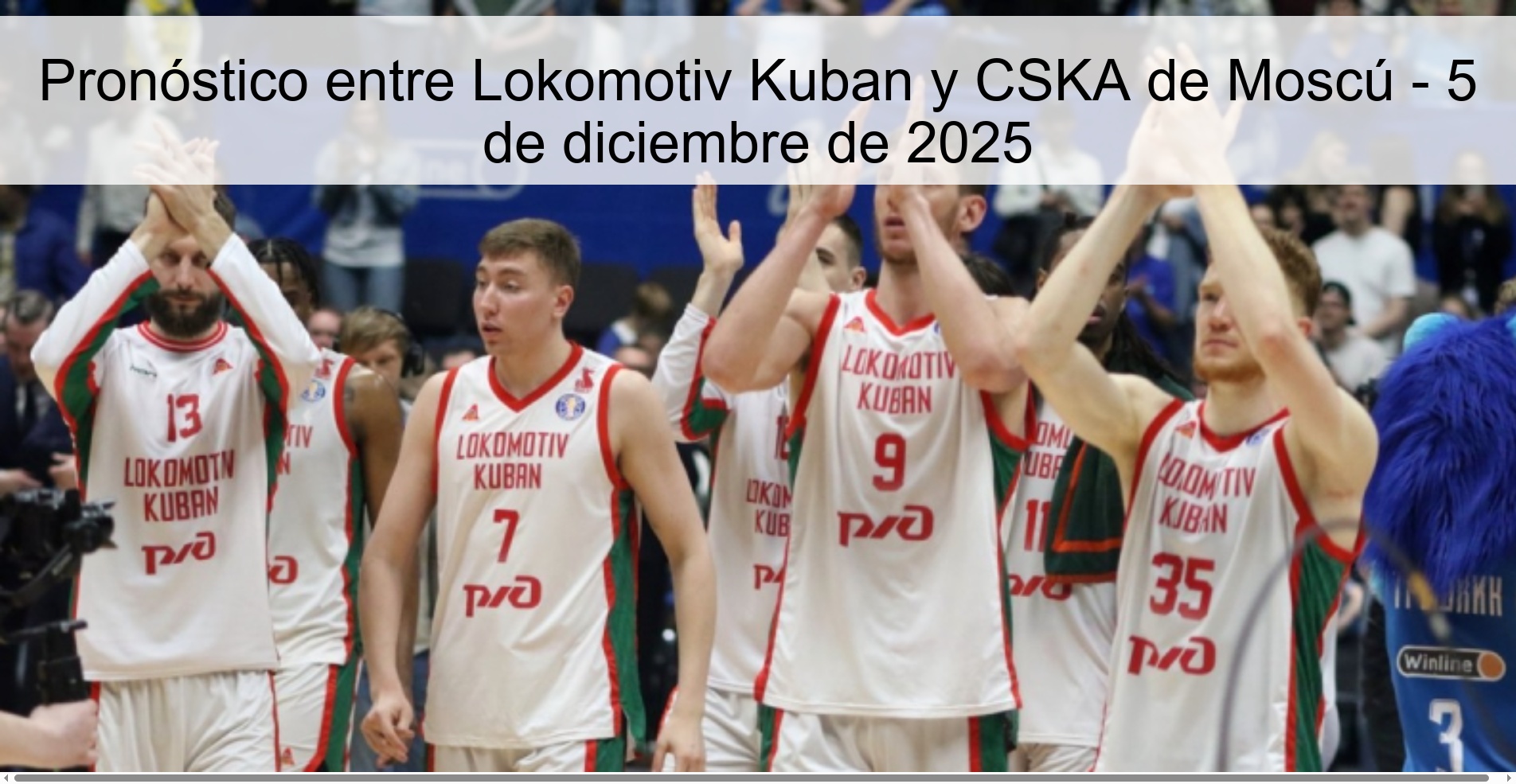 Pronóstico entre Lokomotiv Kuban y CSKA de Moscú - 5 de diciembre de 2025 Pronóstico entre Lokomotiv Kuban y CSKA de Moscú - 5 de diciembre de 2025