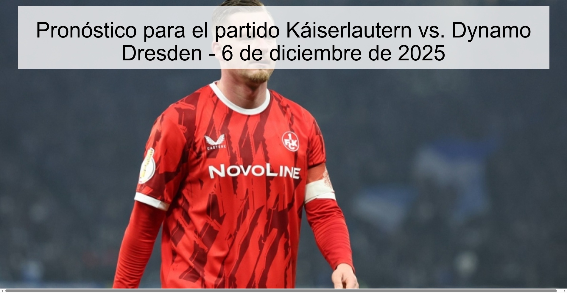 Prediction for the match Kaiserlautern vs. Dynamo Dresden – December 6, 2025