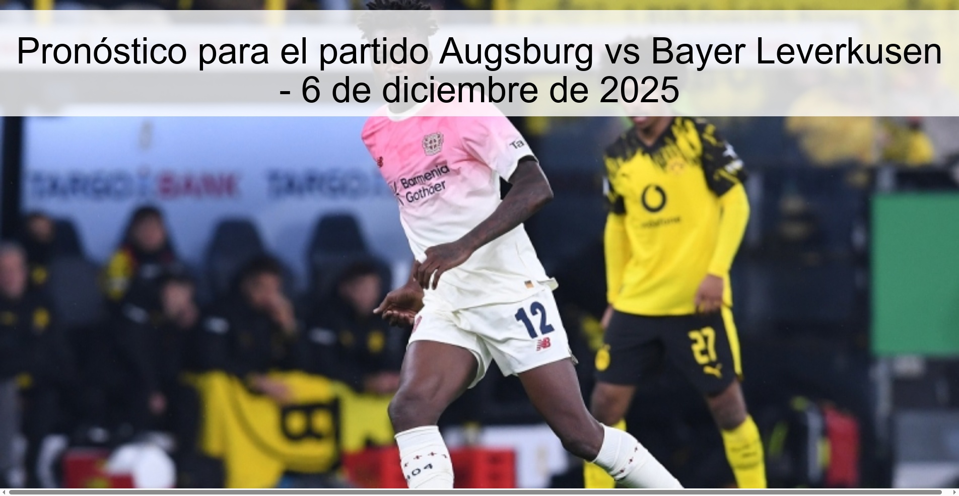 Prediction for the match Augsburg vs Bayer Leverkusen - December 6, 2025