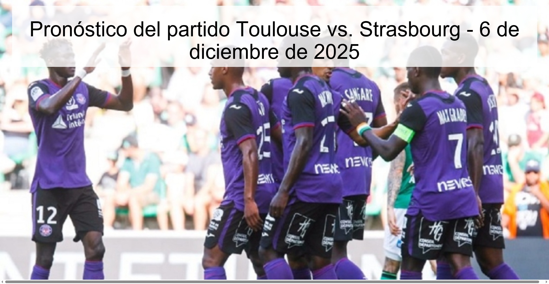 Toulouse vs. match prediction Strasbourg - December 6, 2025