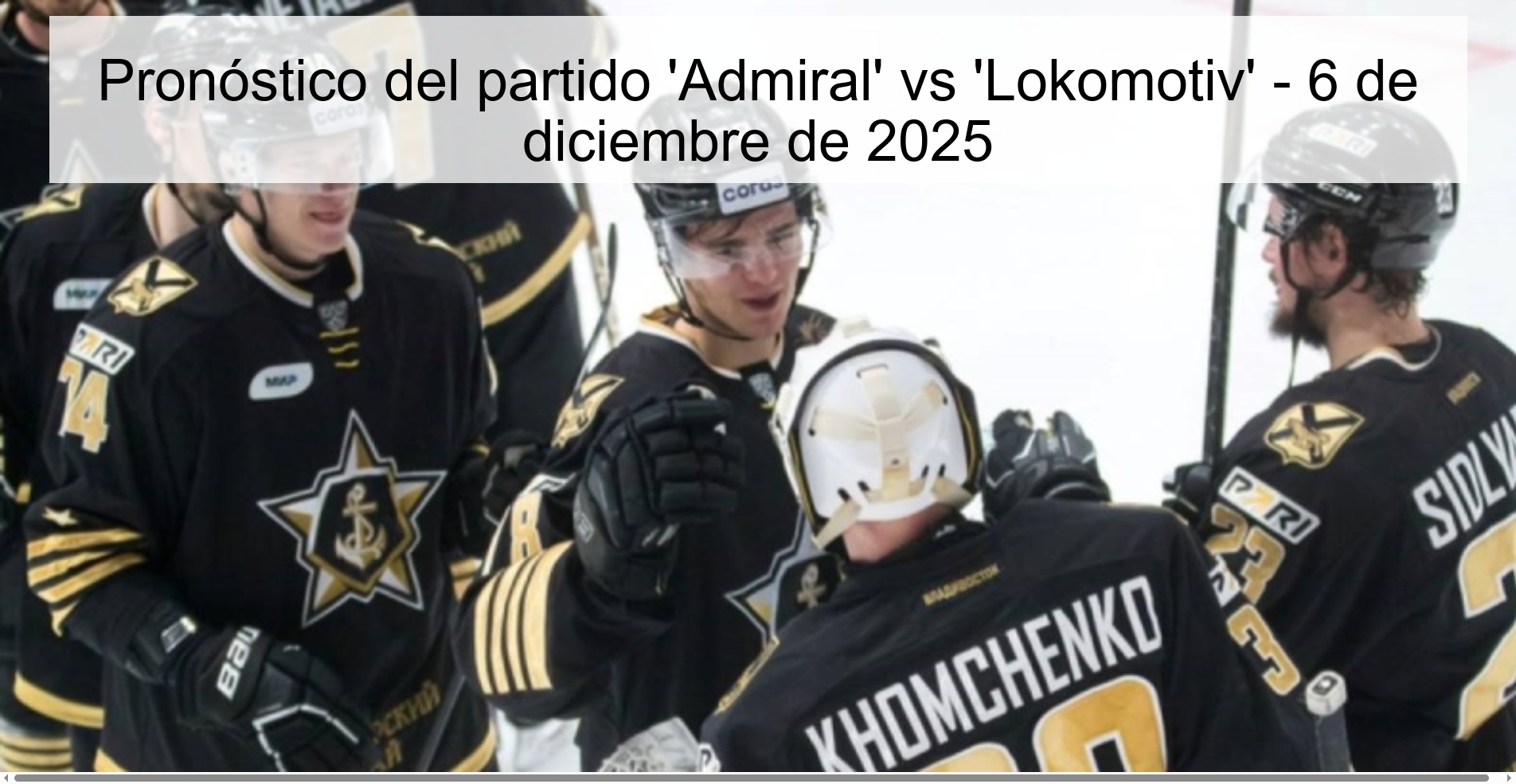 'Admiral' vs 'Lokomotiv' match prediction - December 6, 2025