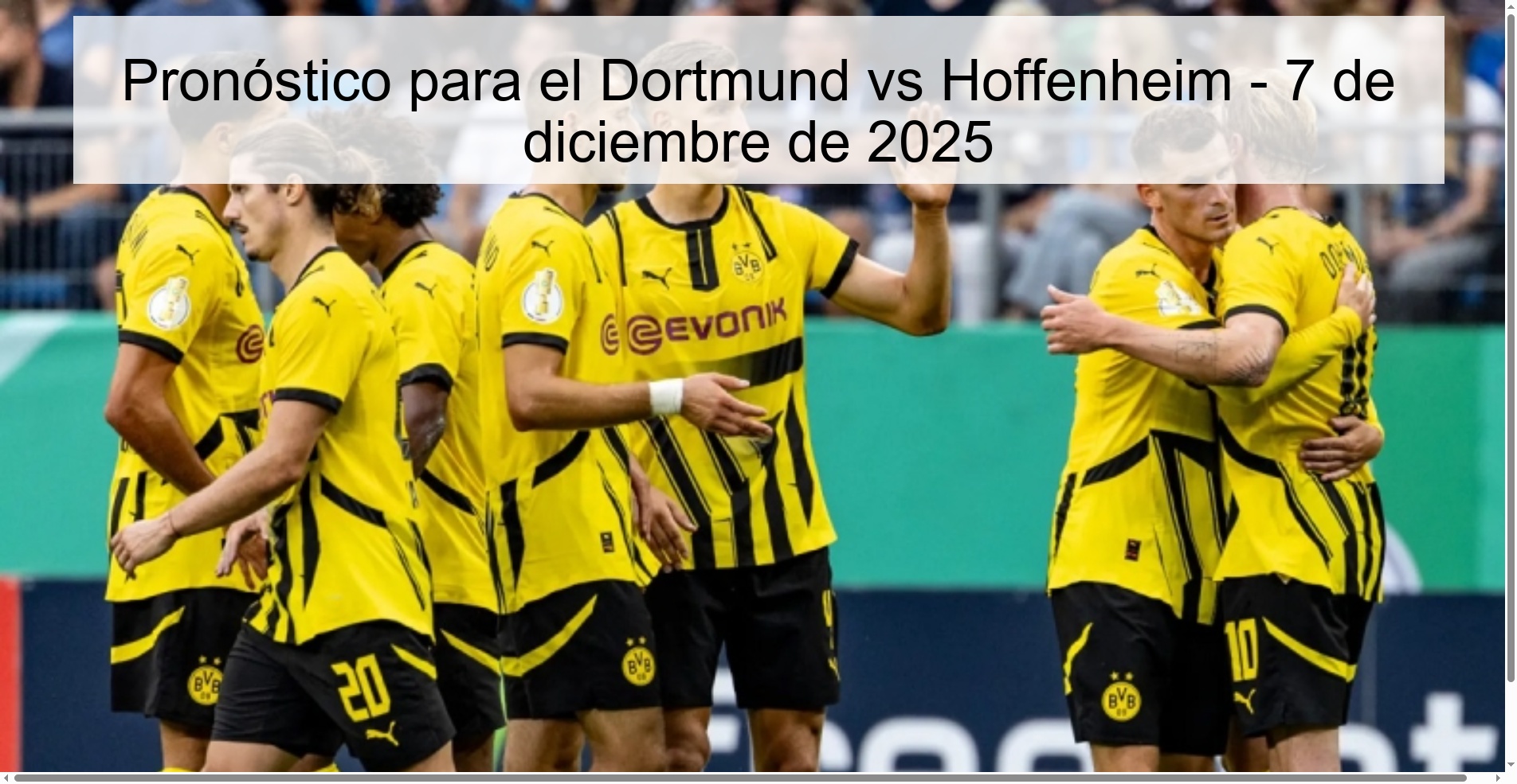 Prediction for Dortmund vs Hoffenheim - December 7, 2025