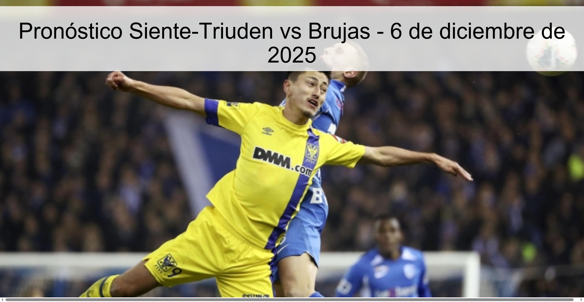 Siente-Triuden vs Bruges Prediction – December 6, 2025