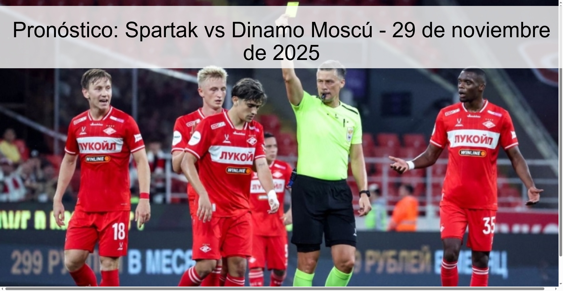 Prediction: Spartak vs Dinamo Moscow - November 29, 2025