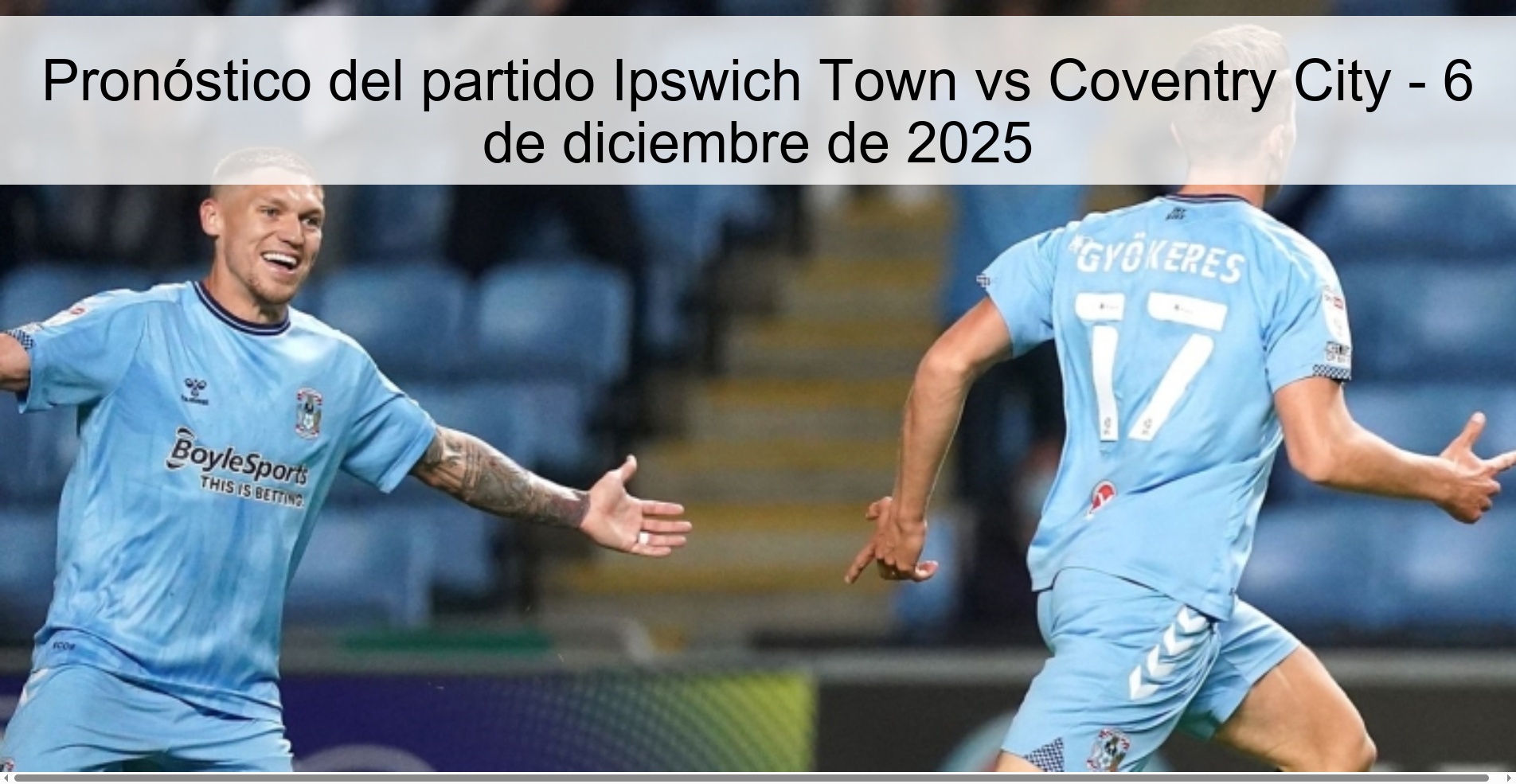 Ipswich Town vs Coventry City Prediction – December 6, 2025