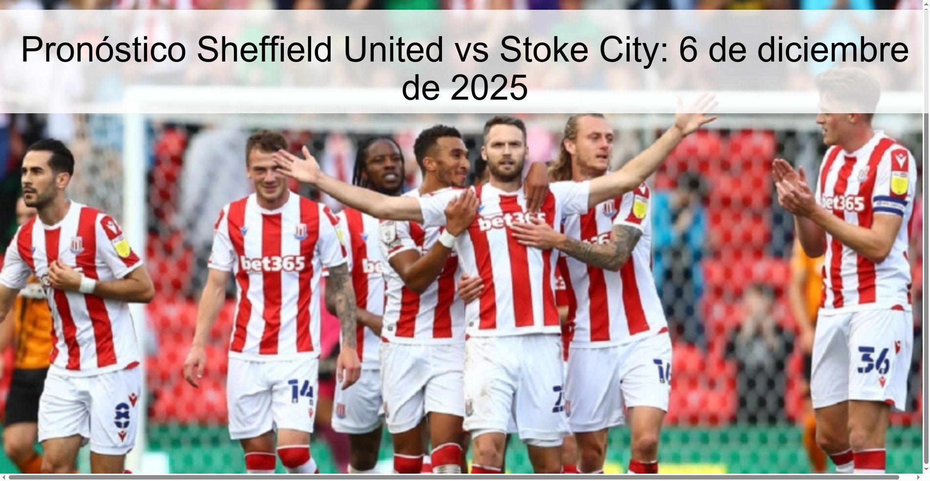 Sheffield United vs Stoke City Prediction: December 6, 2025