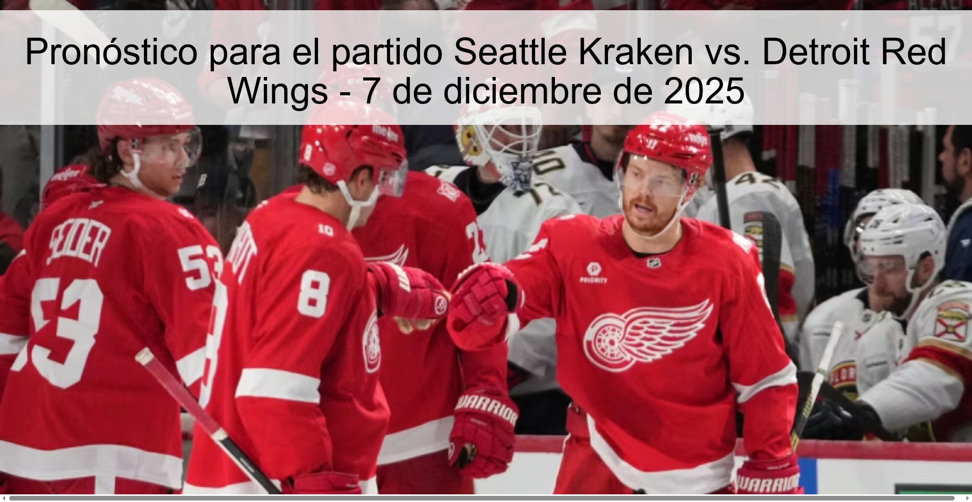 Prediction for the match Seattle Kraken vs. Detroit Red Wings – December 7, 2025