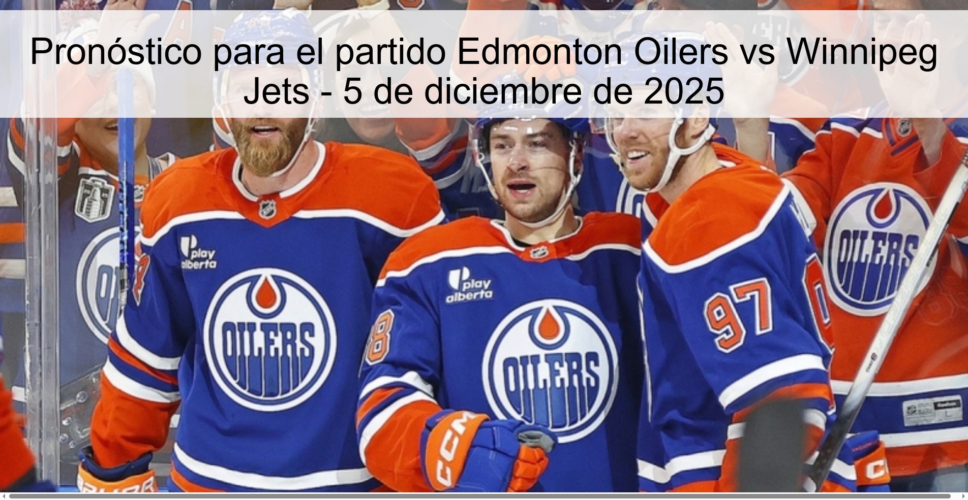 Prediction for the Edmonton Oilers vs Winnipeg Jets match - December 5, 2025