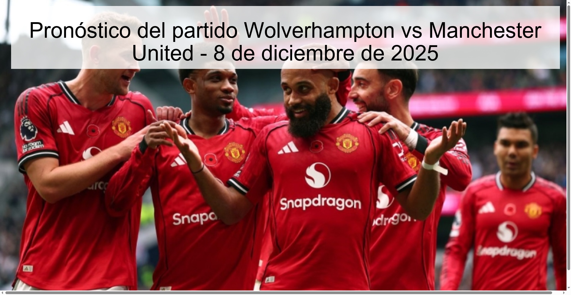 Wolverhampton vs Manchester United Prediction – December 8, 2025