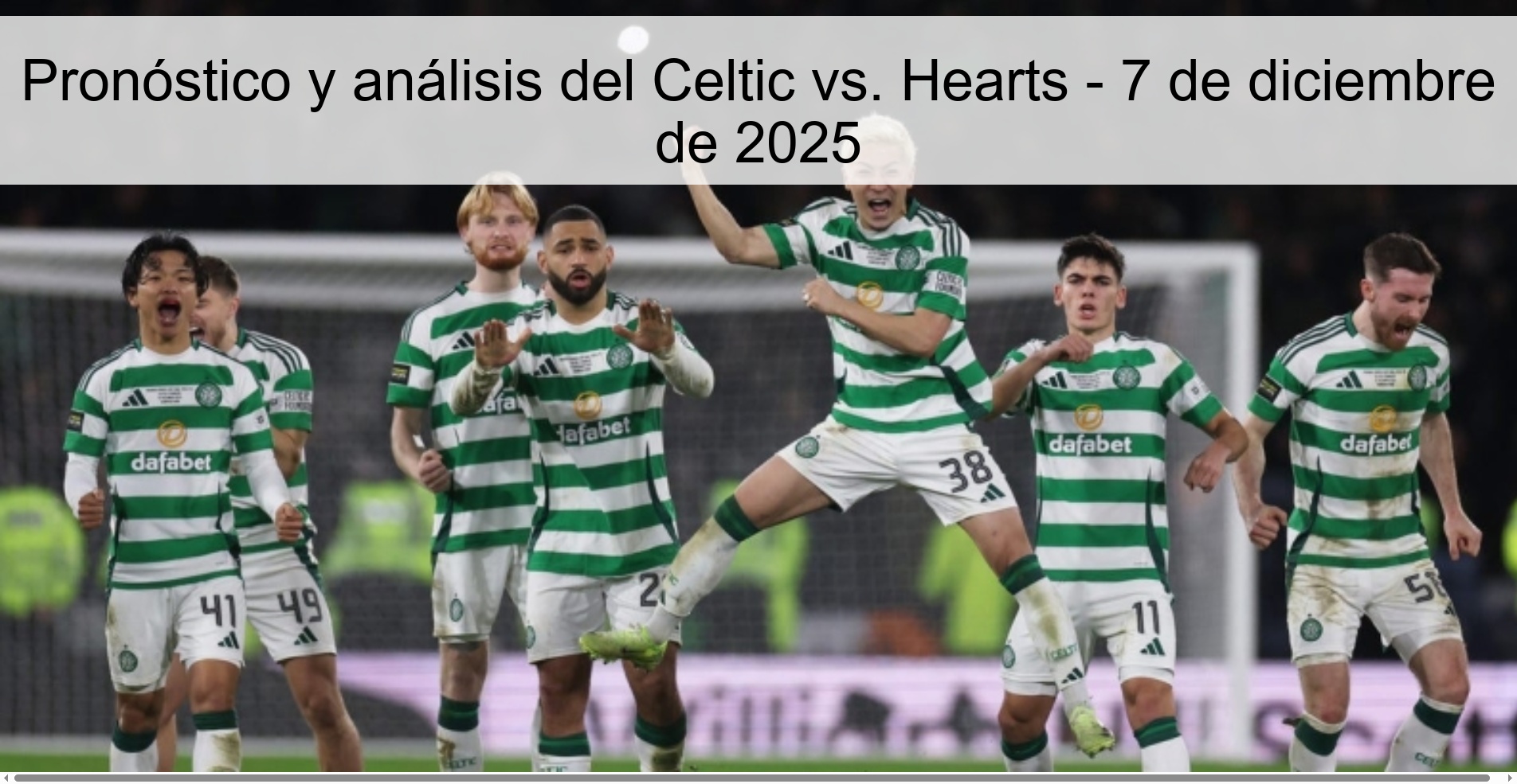 Forecast and analysis of Celtic vs. Hearts - December 7, 2025