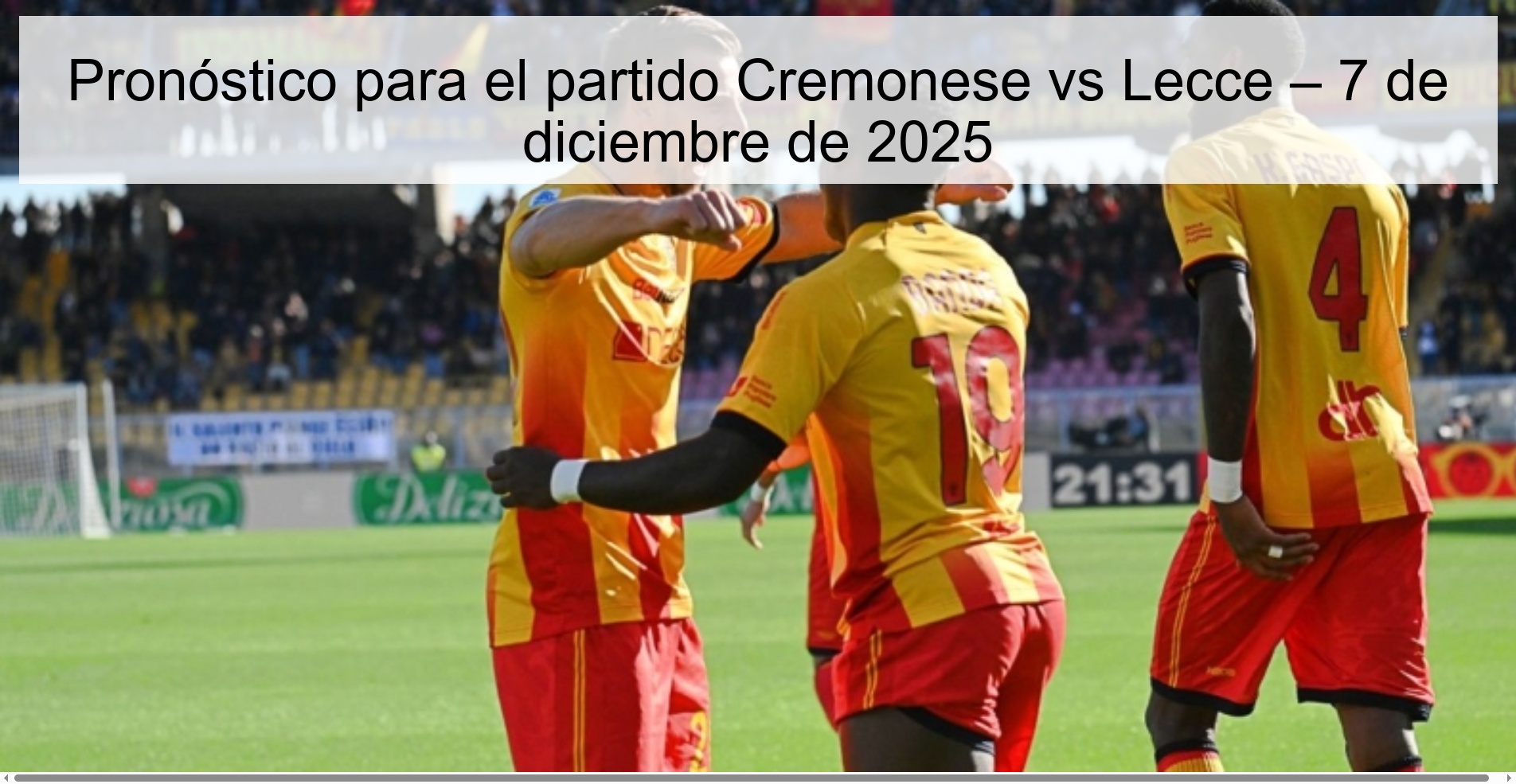 Prediction for the Cremonese vs Lecce match – December 7, 2025