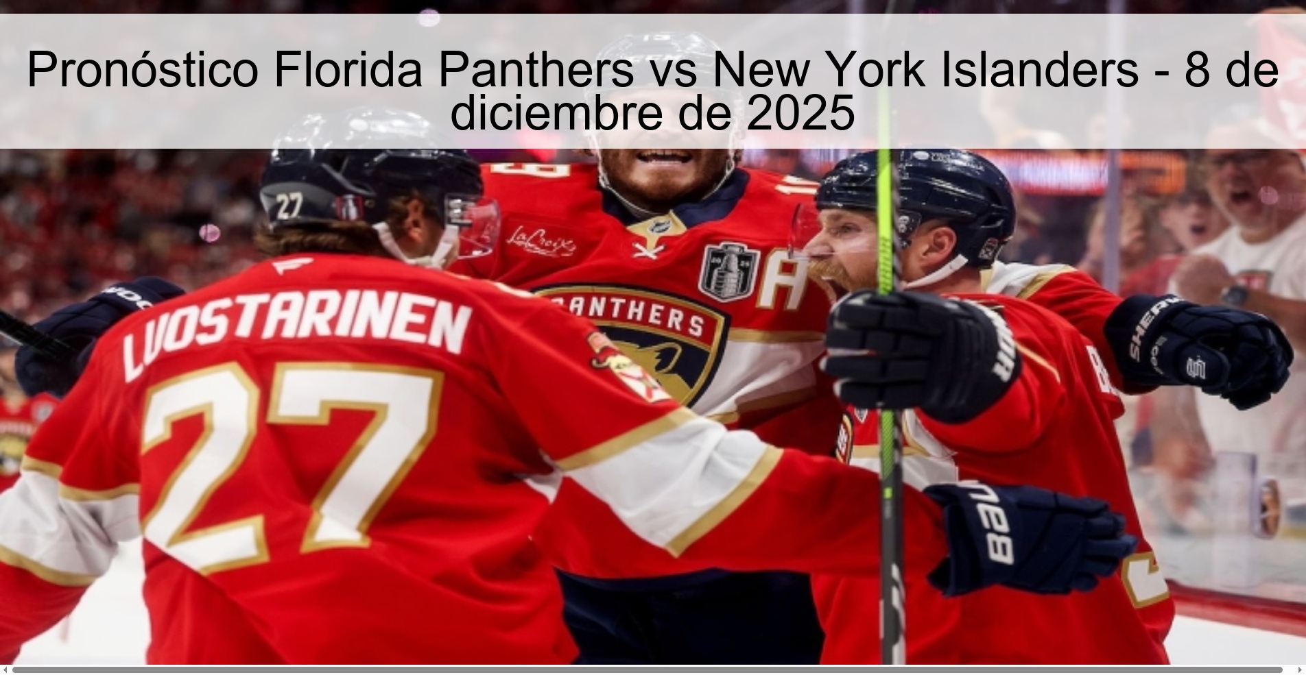 Florida Panthers vs New York Islanders Prediction – December 8, 2025