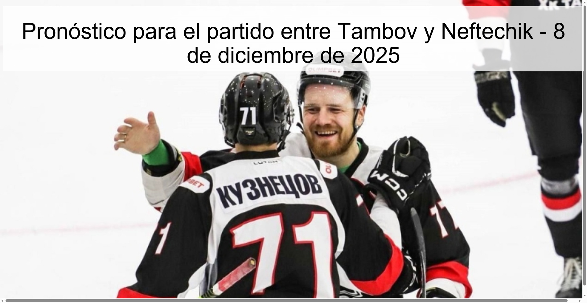 Prediction for the match between Tambov and Neftechik - December 8, 2025