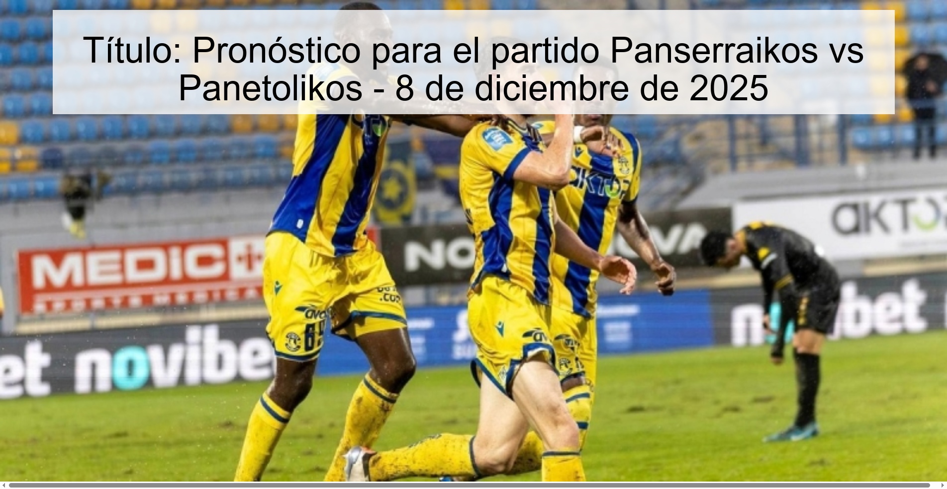 Title: Prediction for the match Panserraikos vs Panetolikos - December 8, 2025