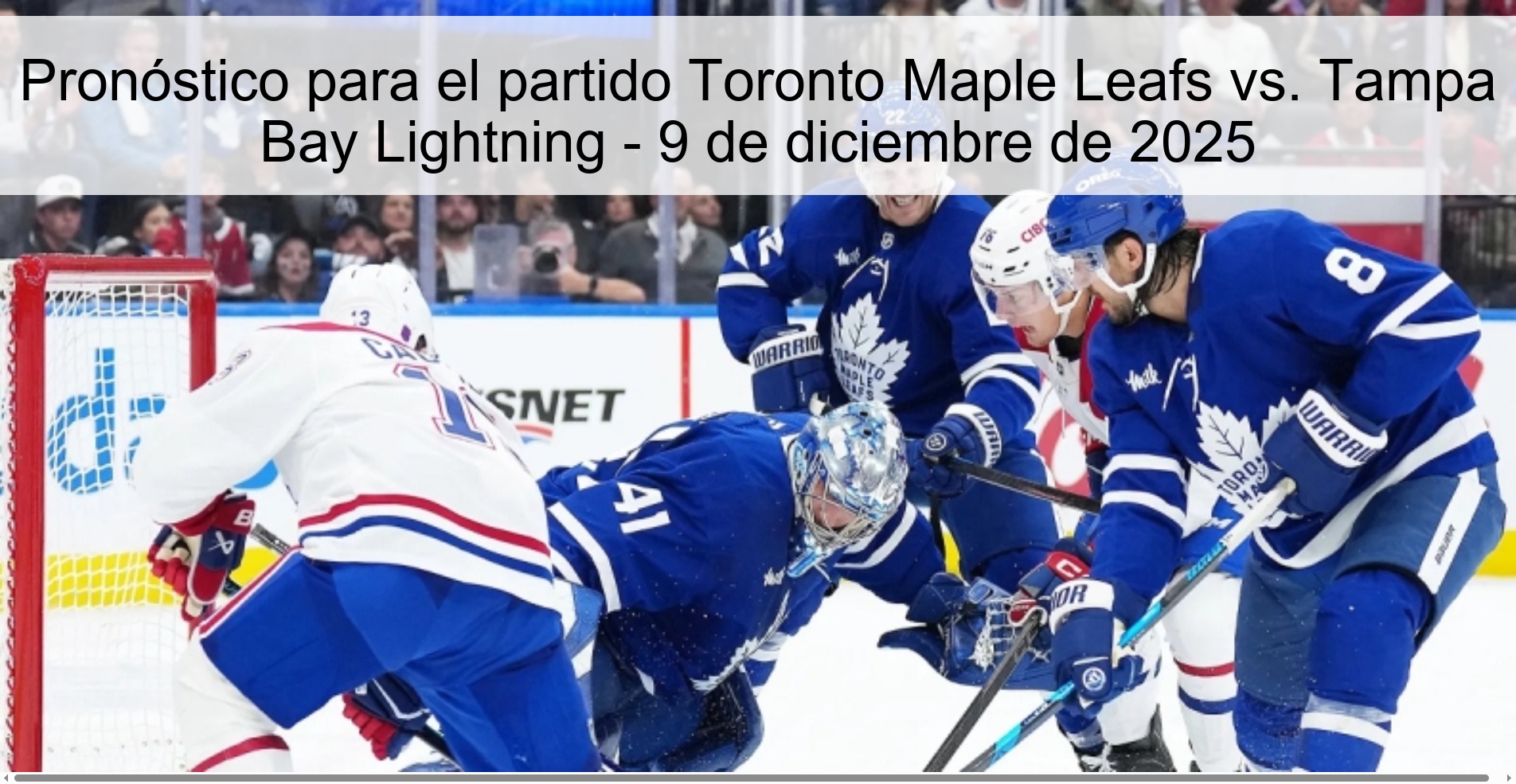 Prediction for the game Toronto Maple Leafs vs. Tampa Bay Lightning – December 9, 2025