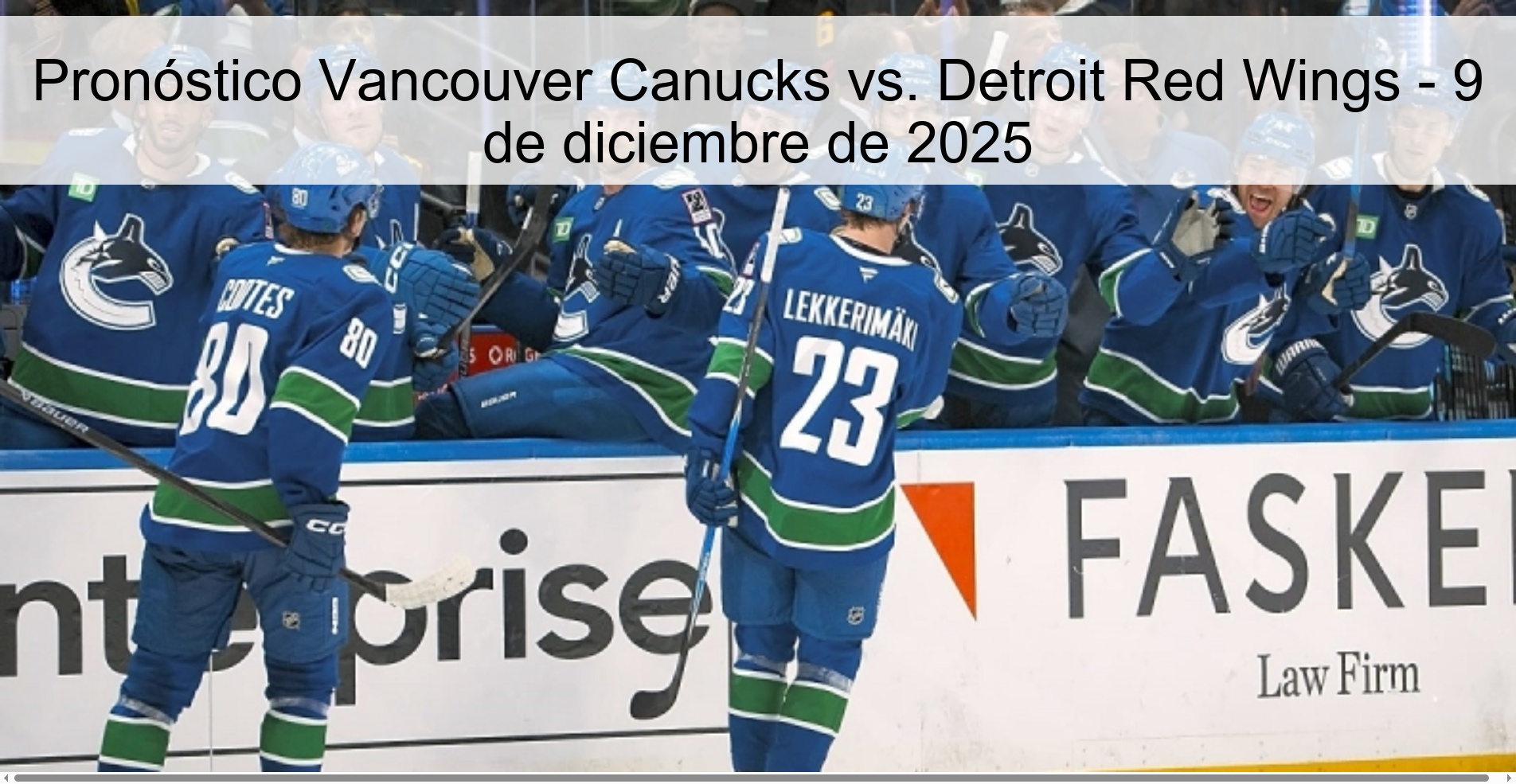 Vancouver Canucks vs. Prediction Detroit Red Wings – December 9, 2025