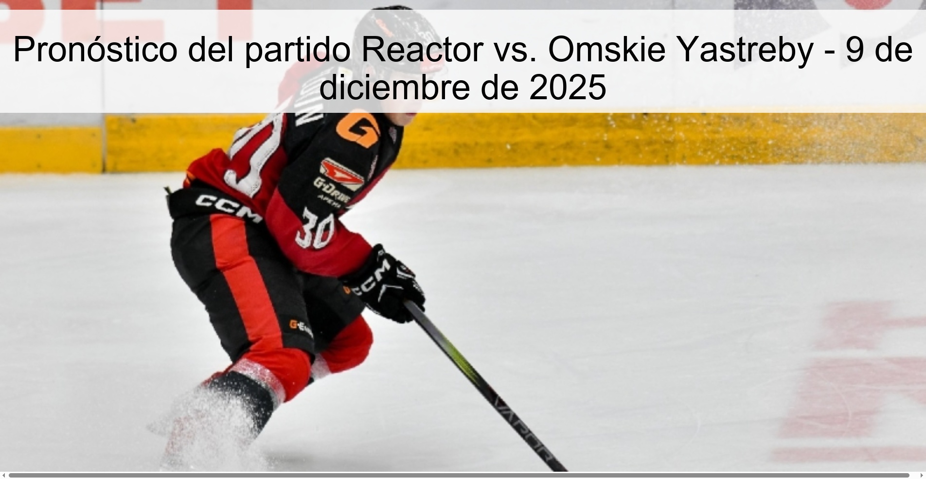 Reactor vs. match prediction Omskie Yastreby - December 9, 2025