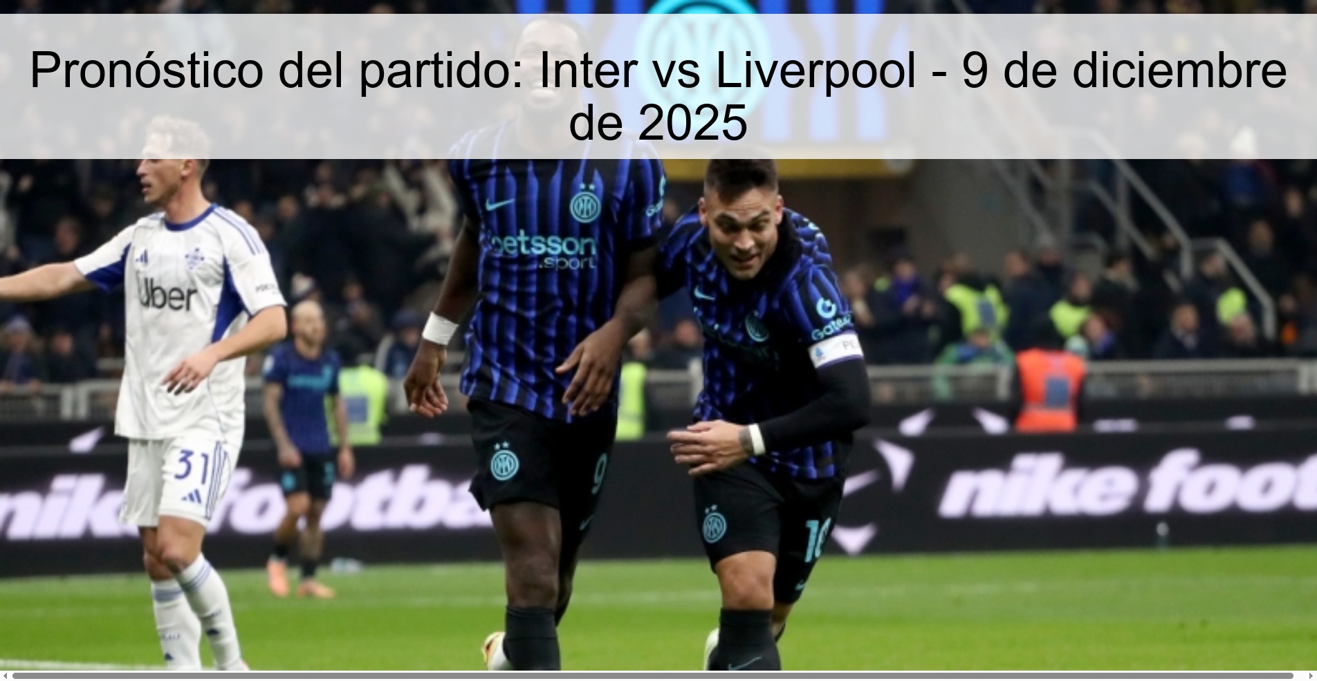 Match Prediction: Inter vs Liverpool – December 9, 2025