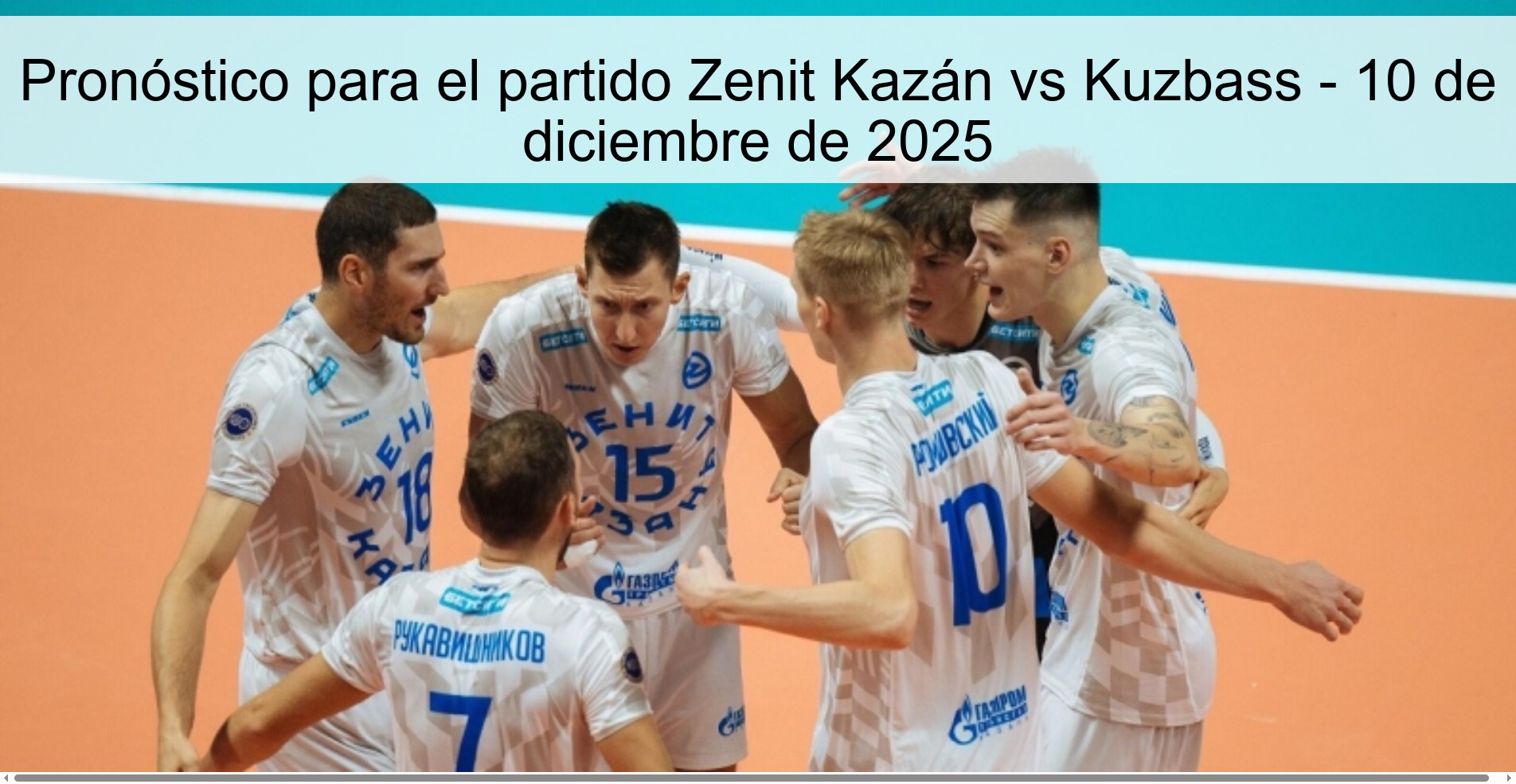Prediction for the match Zenit Kazan vs Kuzbass - December 10, 2025