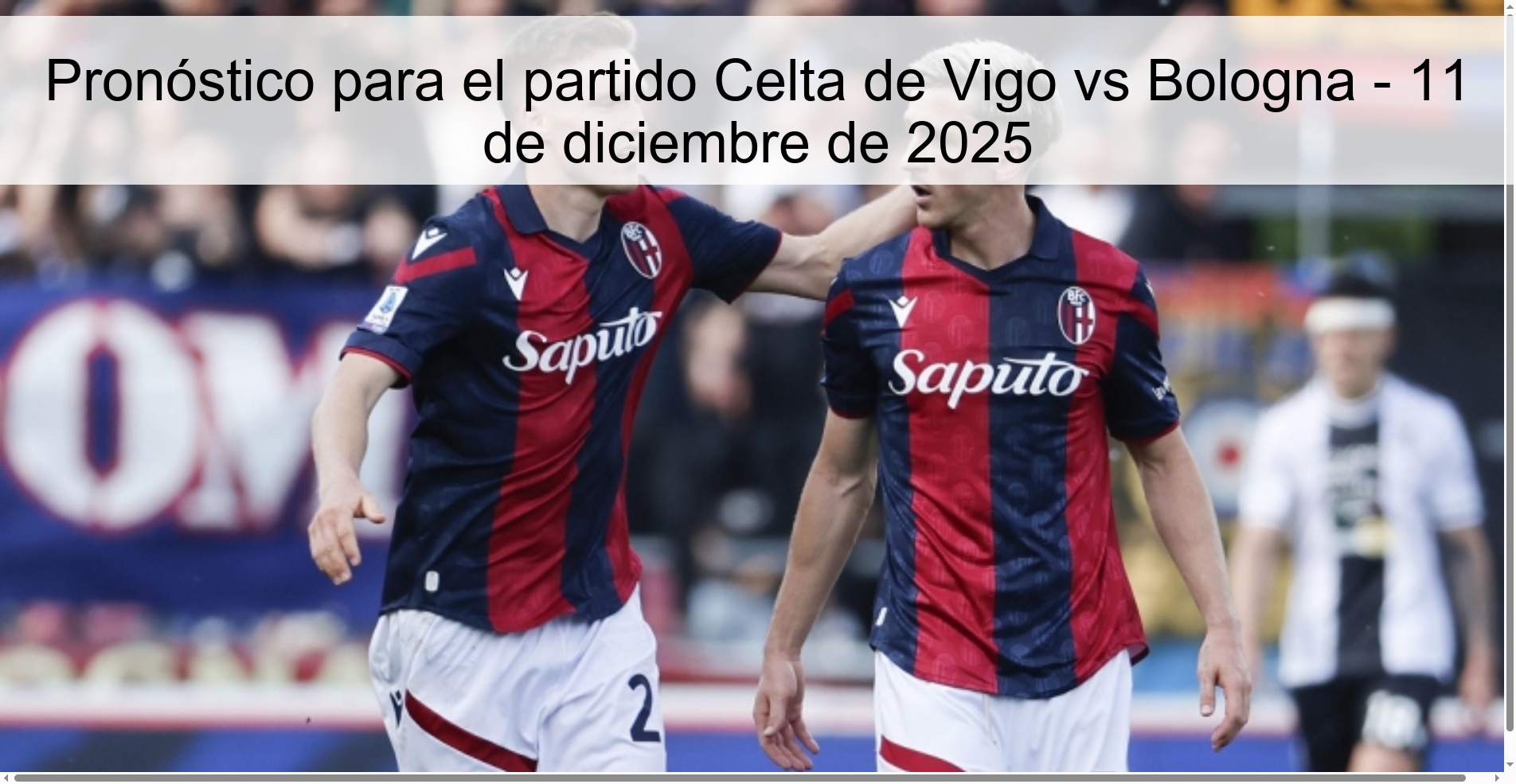 Prediction for the match Celta Vigo vs Bologna - December 11, 2025