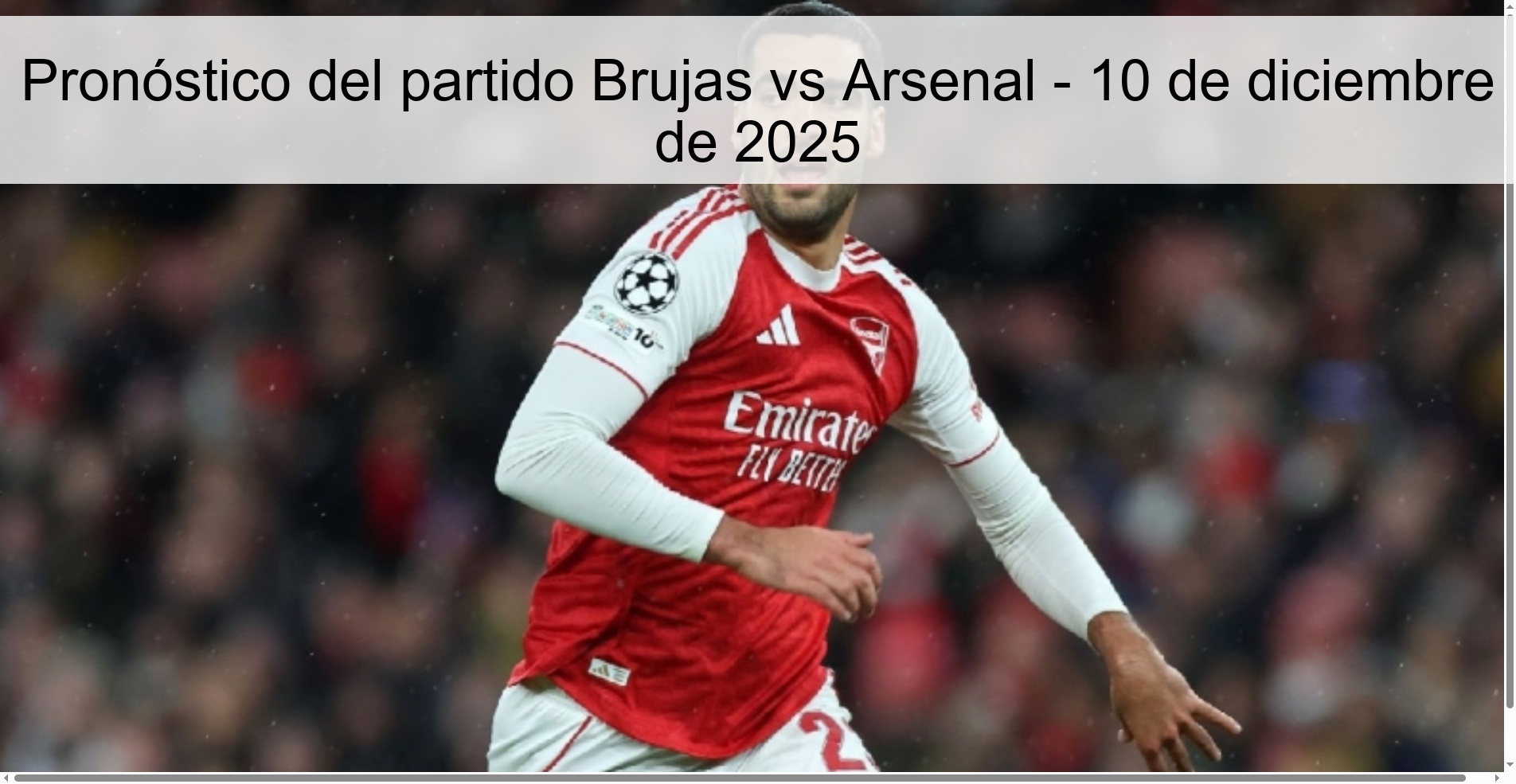 Brugge vs Arsenal Prediction – December 10, 2025