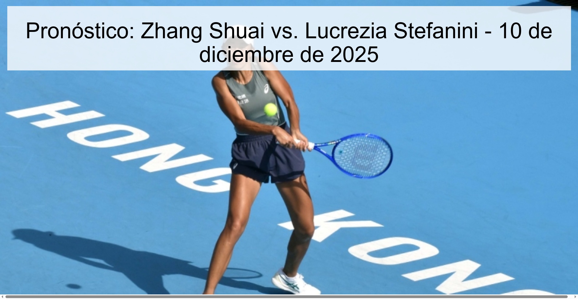 Prediction: Zhang Shuai vs. Lucrezia Stefanini - December 10, 2025