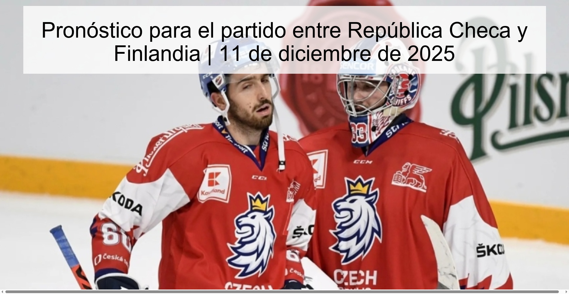 Prediction for the match between Czech Republic and Finland | December 11, 2025