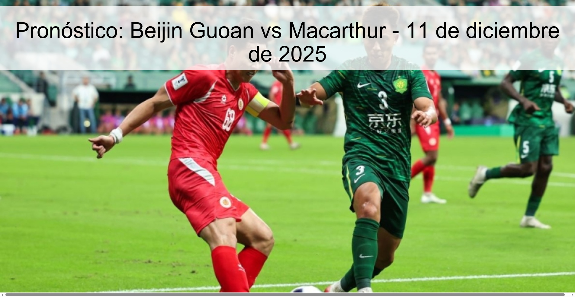 Prediction: Beijing Guoan vs Macarthur – December 11, 2025