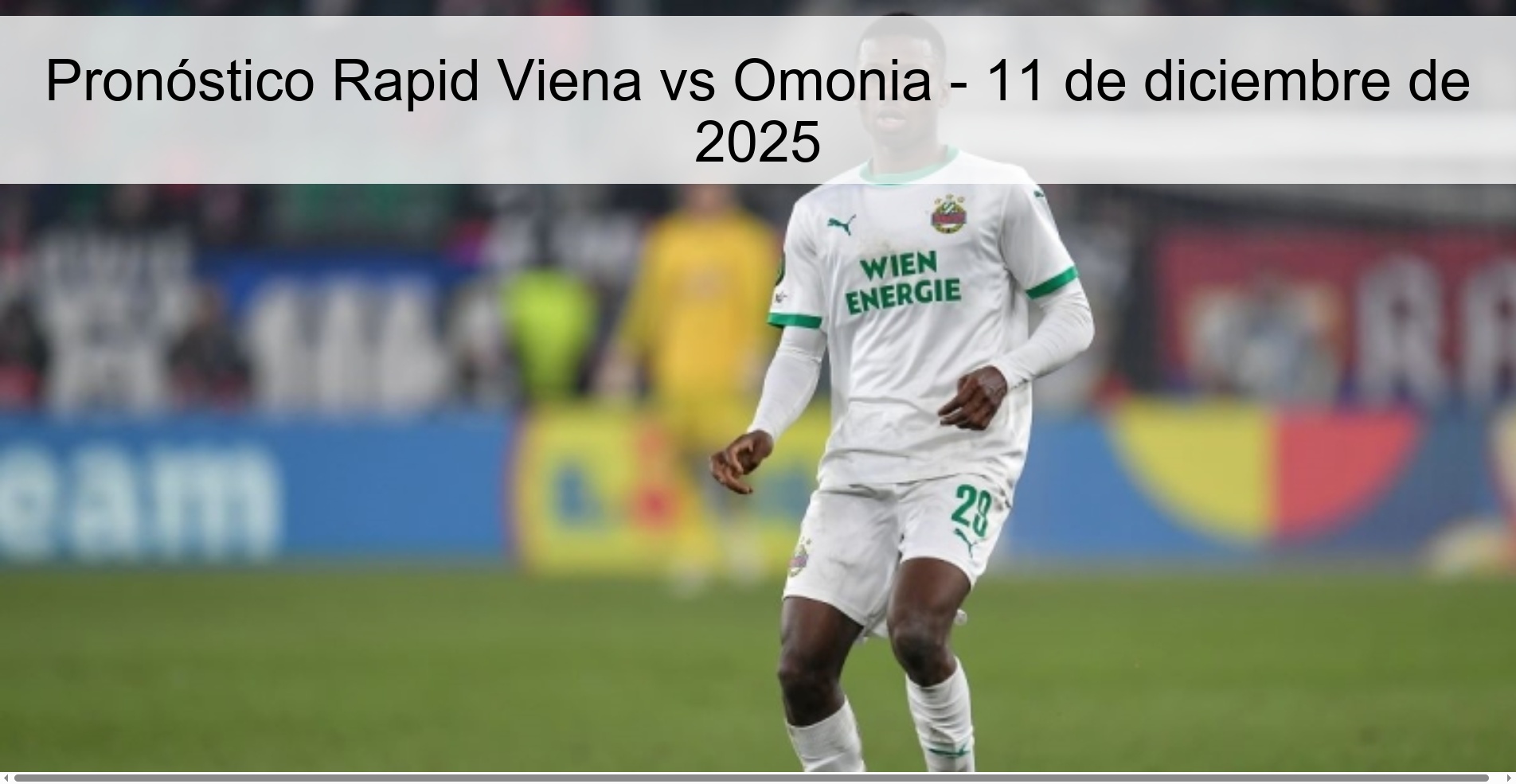 Rapid Vienna vs Omonia Prediction – December 11, 2025