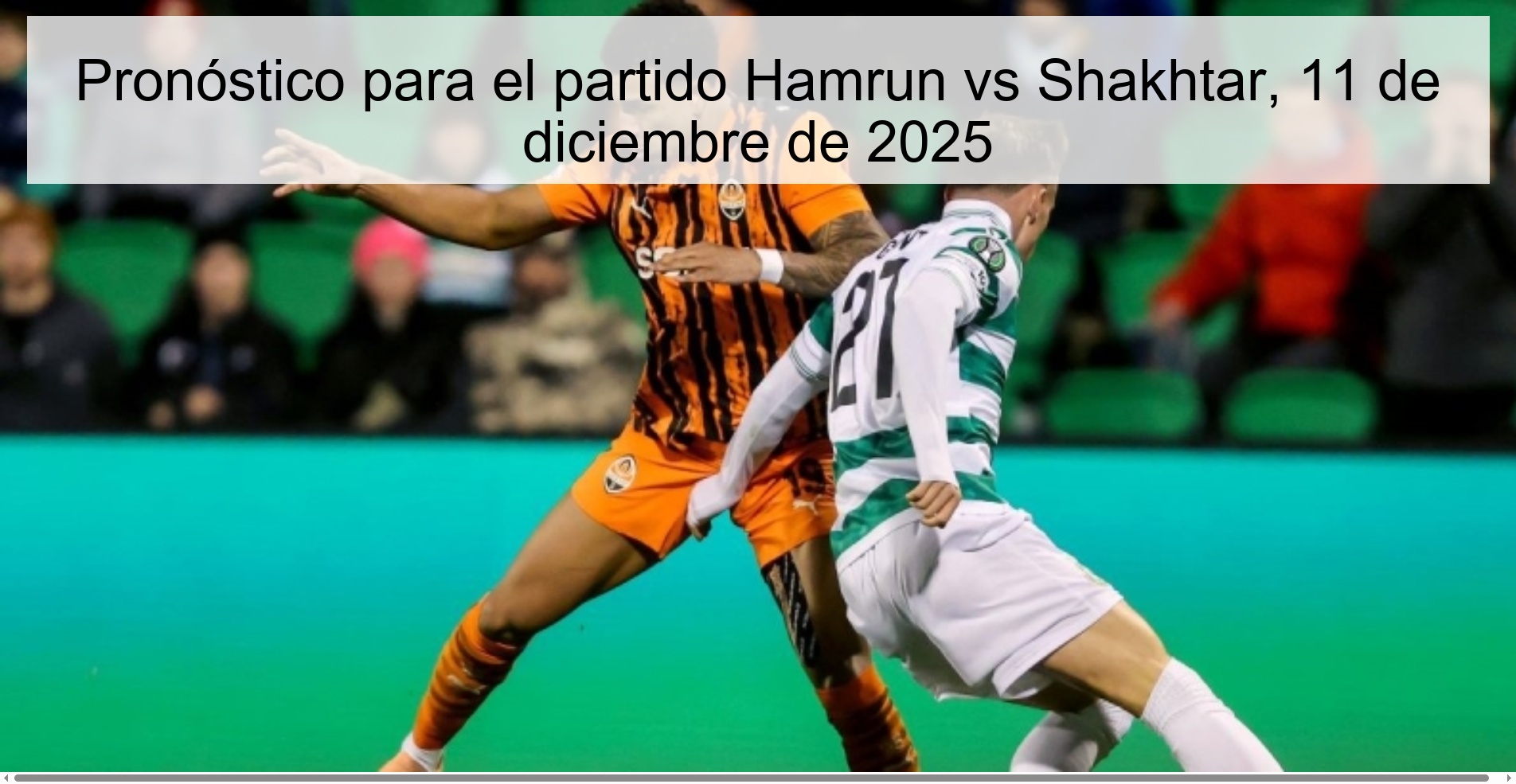 Prediction for the match Hamrun vs Shakhtar, December 11, 2025