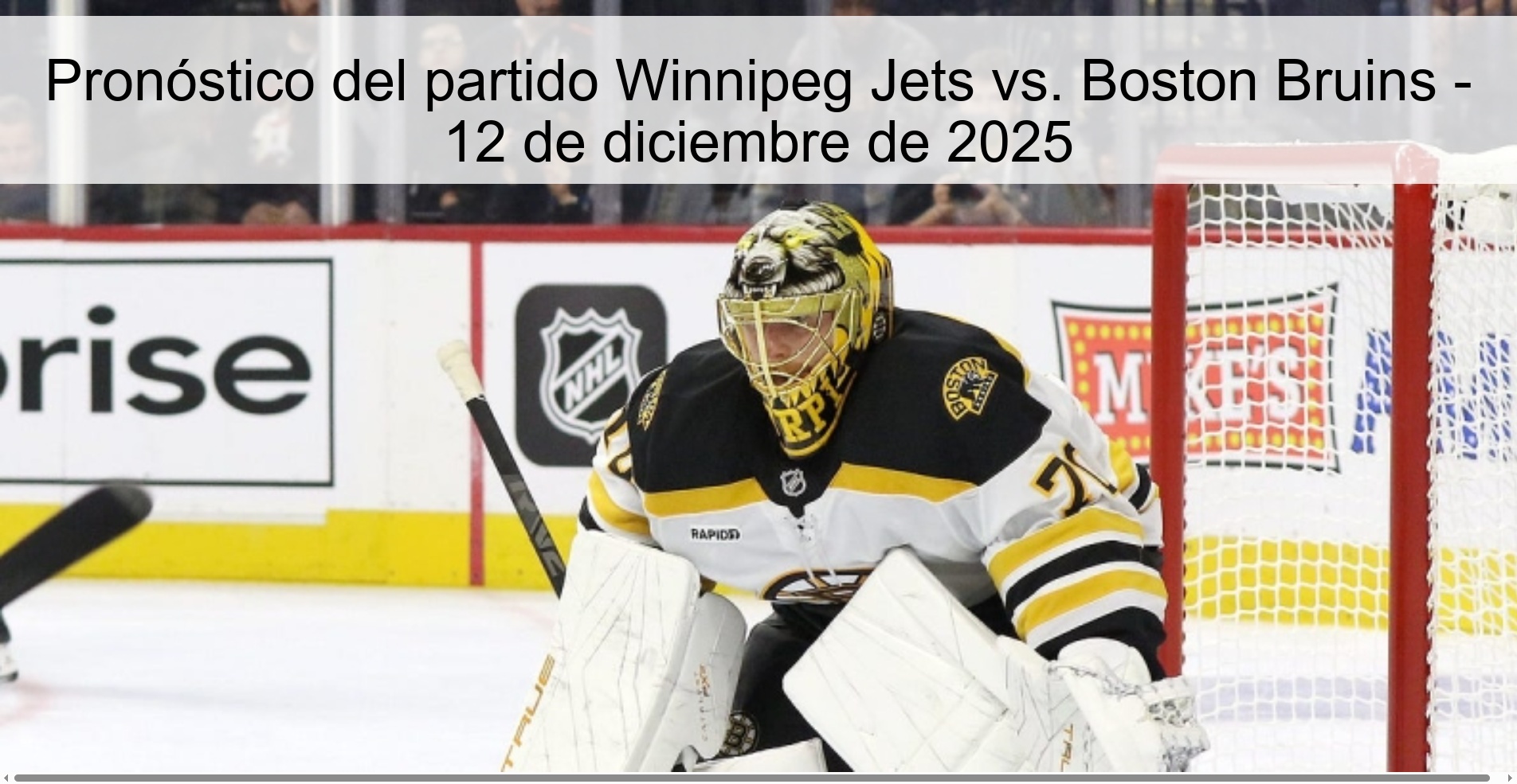 Winnipeg Jets vs. Winnipeg Prediction Boston Bruins – December 12, 2025