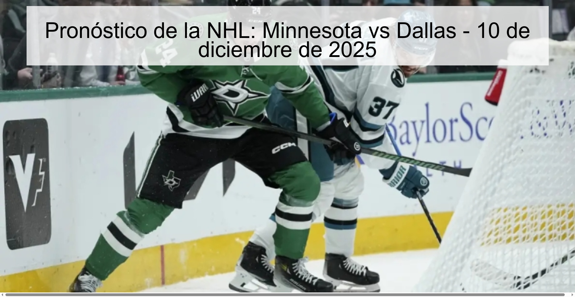NHL Prediction: Minnesota vs Dallas – December 10, 2025