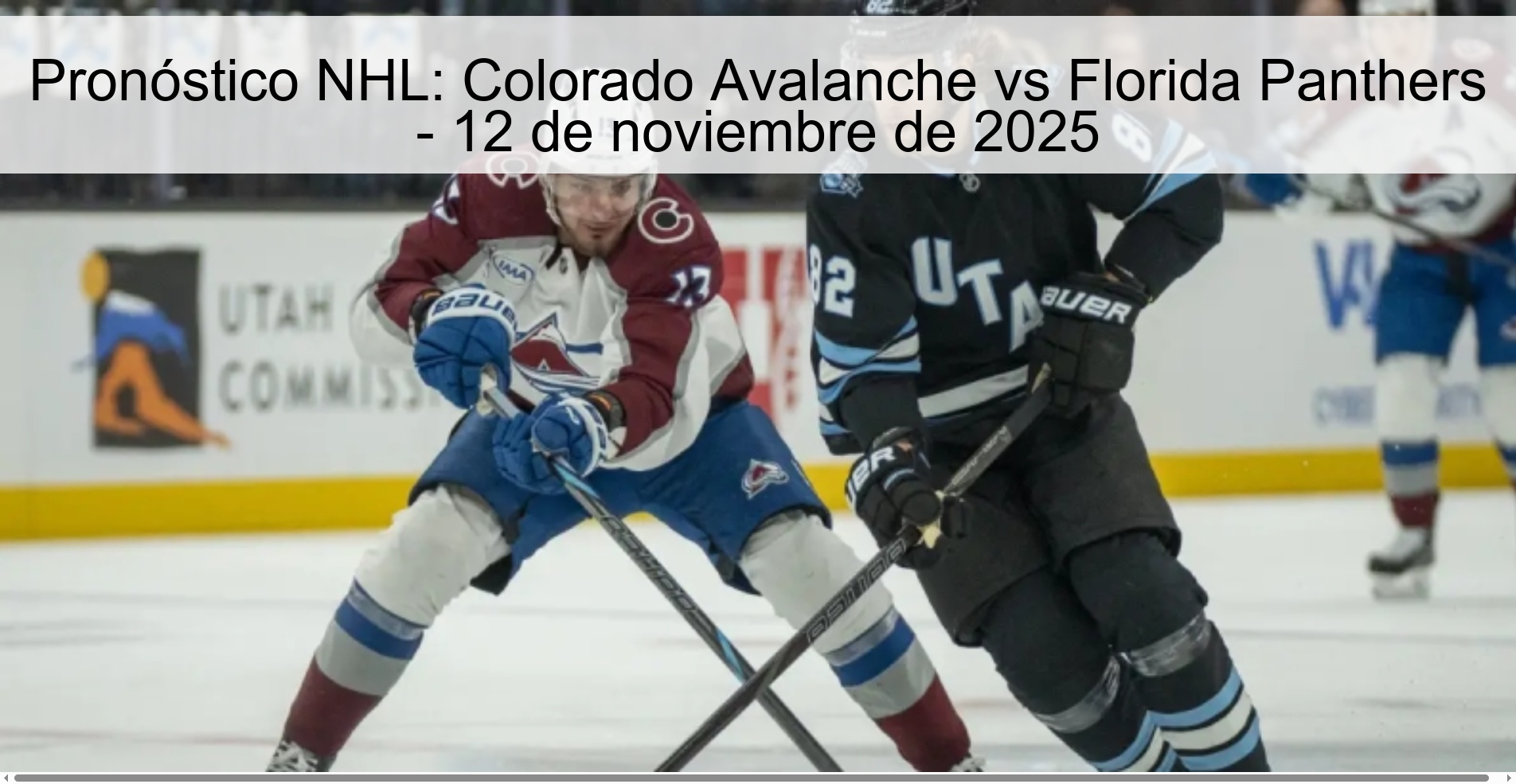 NHL Prediction: Colorado Avalanche vs Florida Panthers – November 12, 2025