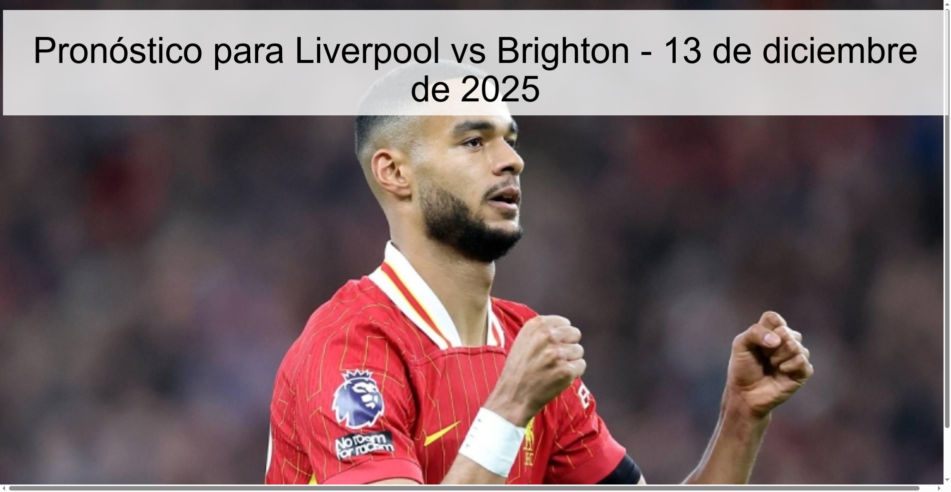 Prediction for Liverpool vs Brighton – December 13, 2025
