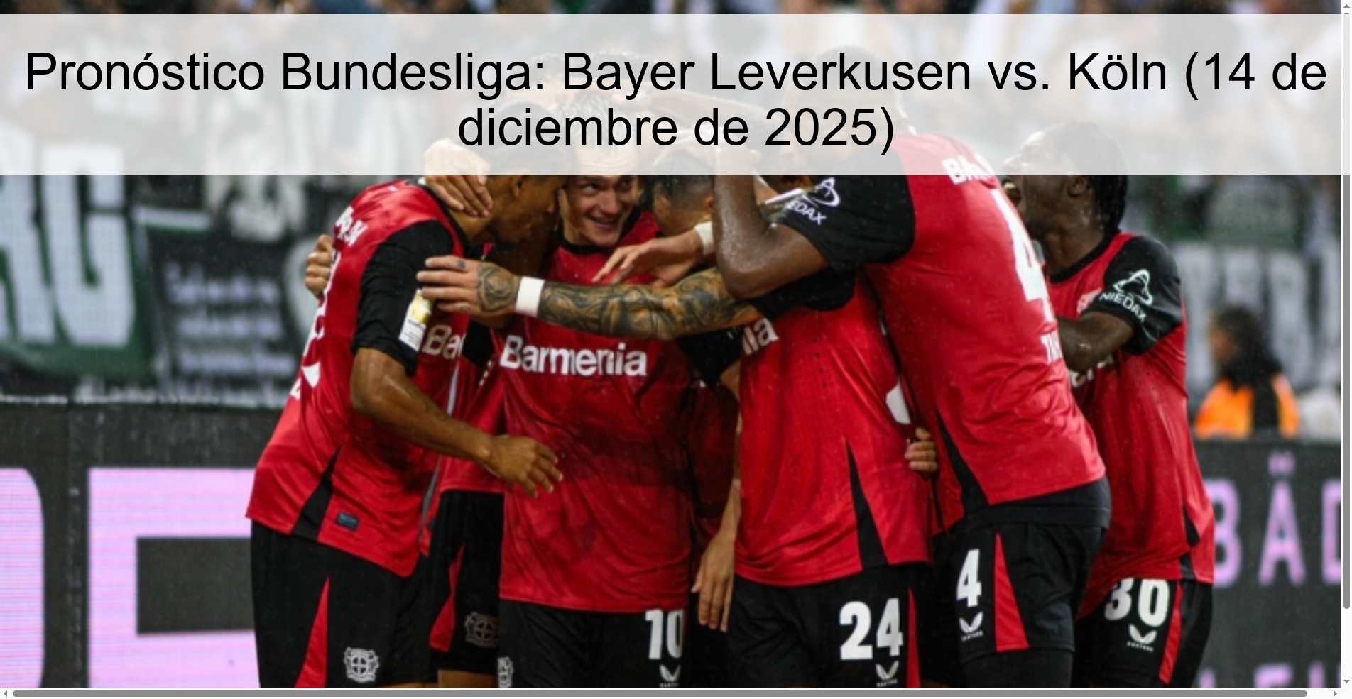 Bundesliga Prediction: Bayer Leverkusen vs. Köln (December 14, 2025)