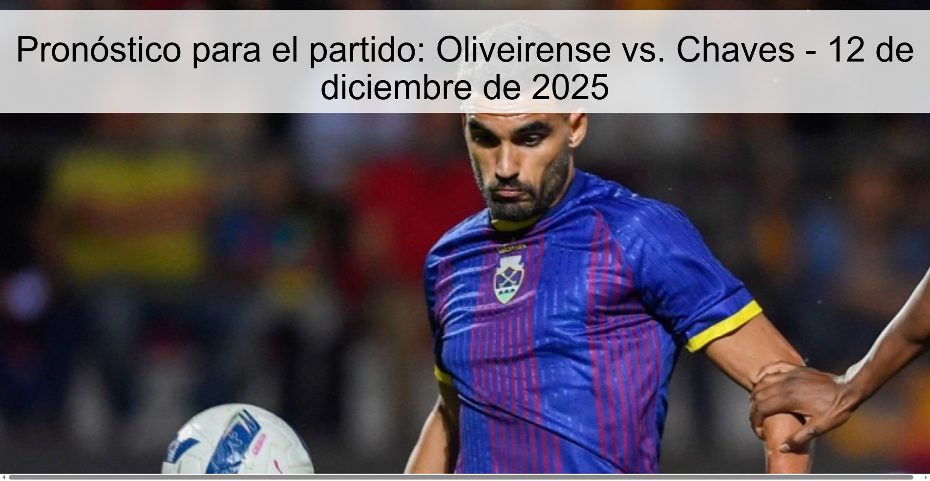 Prediction for the match: Oliveirense vs. Chaves - December 12, 2025