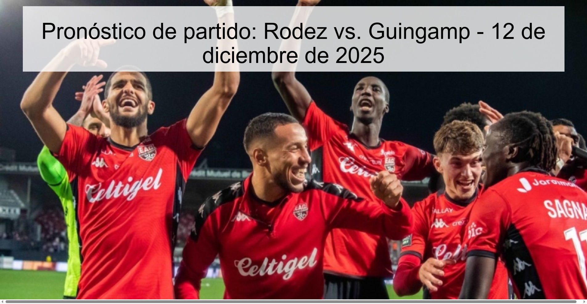 Match prediction: Rodez vs. Guingamp - December 12, 2025