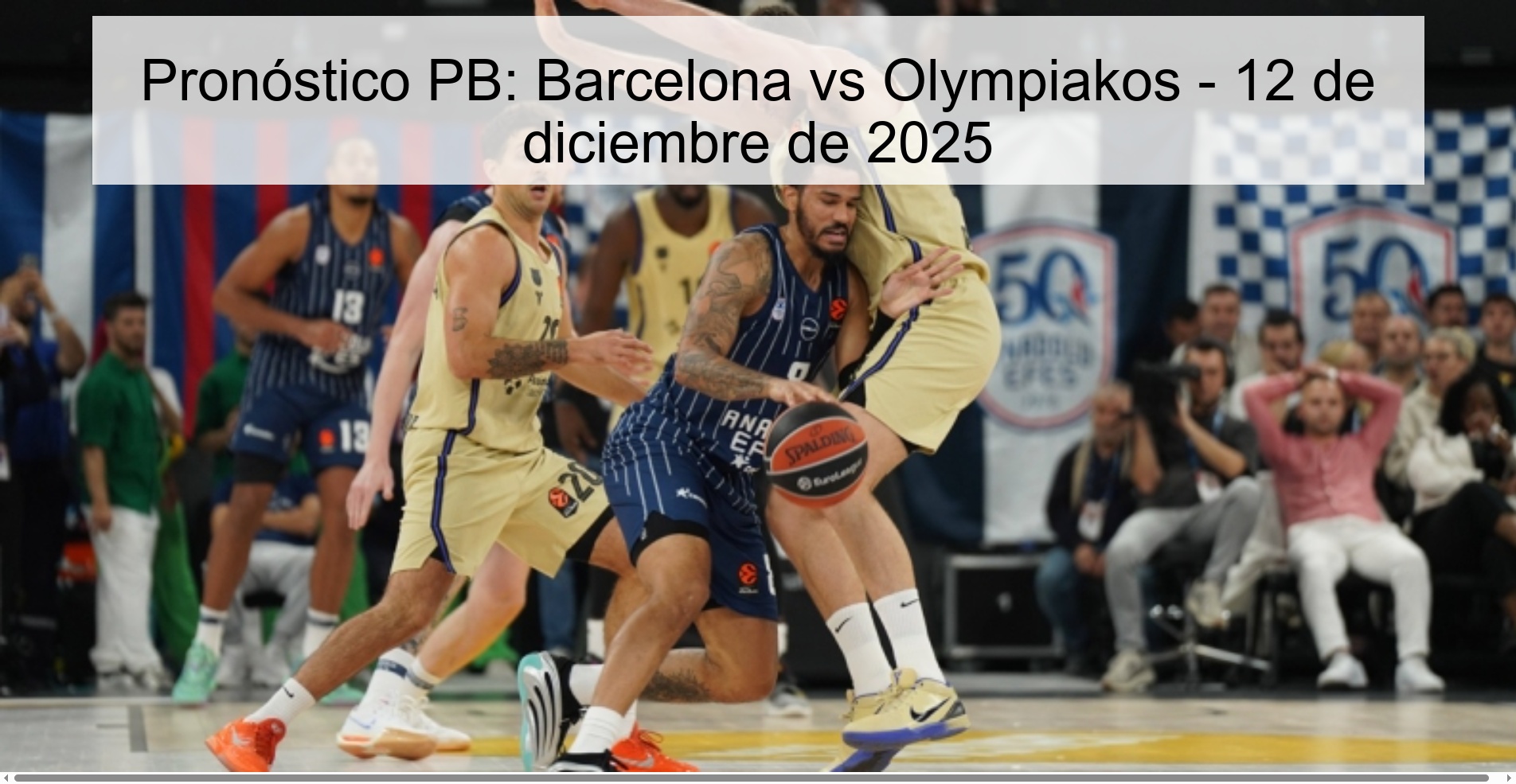 PB Prediction: Barcelona vs Olympiakos – December 12, 2025