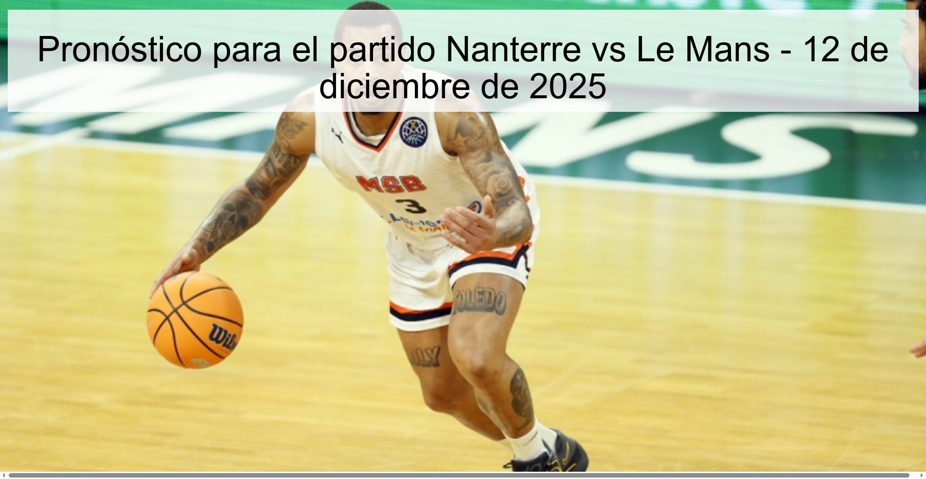 Prediction for the match Nanterre vs Le Mans - December 12, 2025