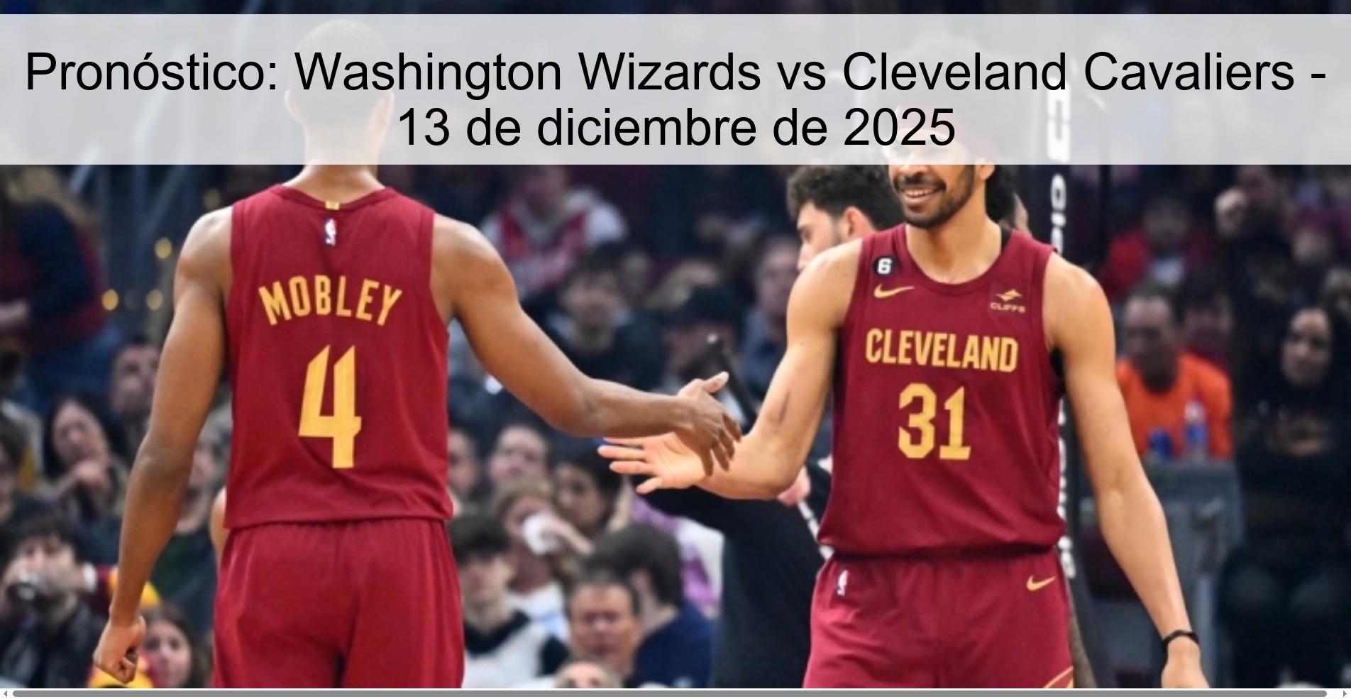 Prediction: Washington Wizards vs Cleveland Cavaliers - December 13, 2025