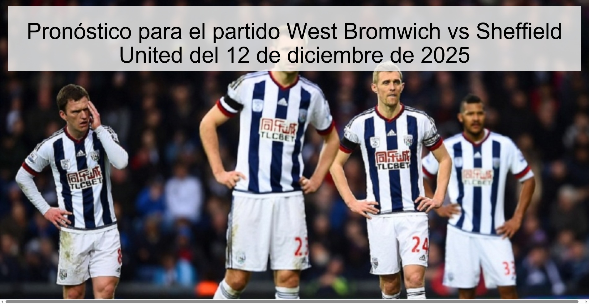 Prediction for the West Bromwich vs Sheffield United match on December 12, 2025