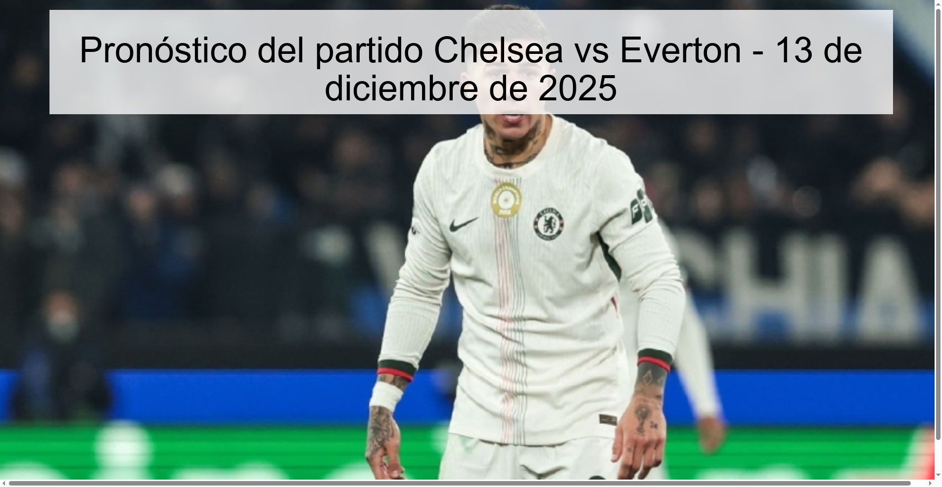 Chelsea vs Everton Match Prediction – December 13, 2025