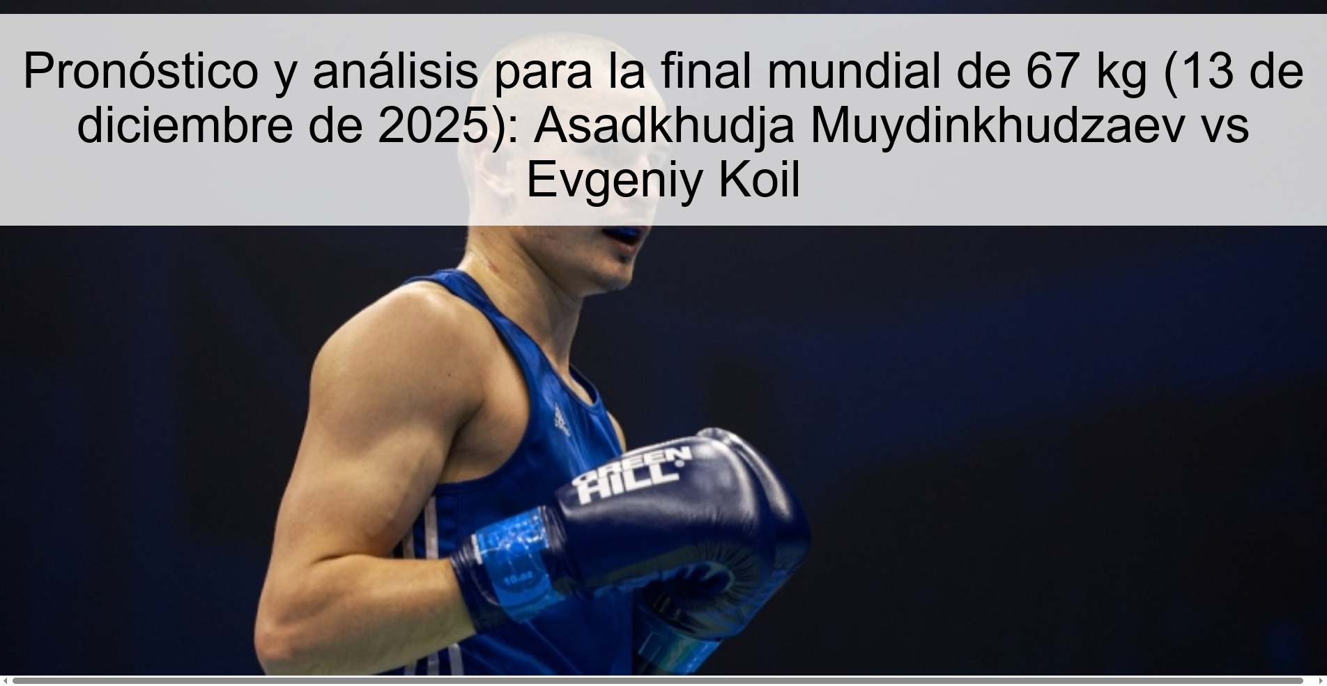 Prediction and analysis for the 67 kg world final (December 13, 2025): Asadkhudja Muydinkhudzaev vs Evgeniy Koil