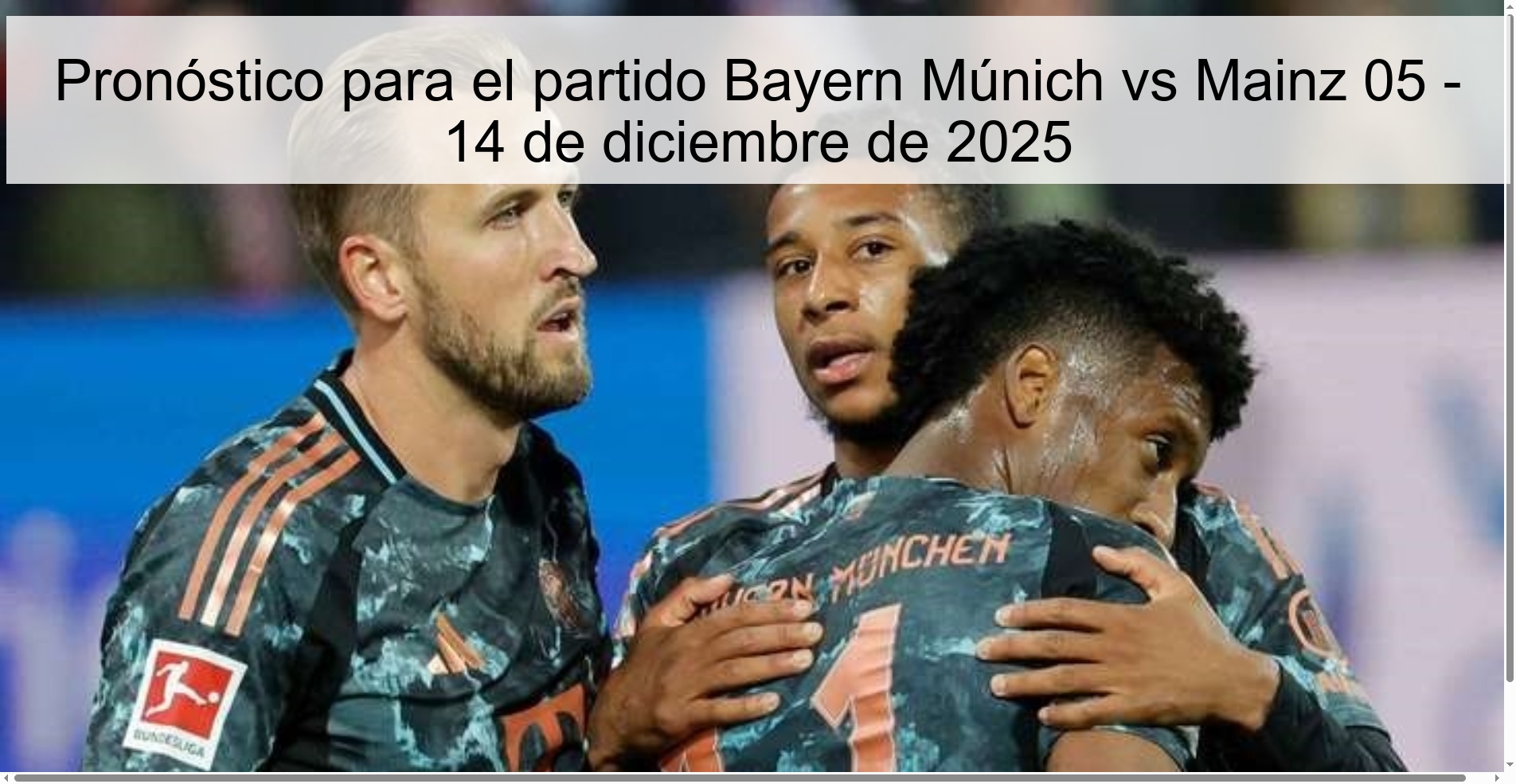 Prediction for the match Bayern Munich vs Mainz 05 - December 14, 2025