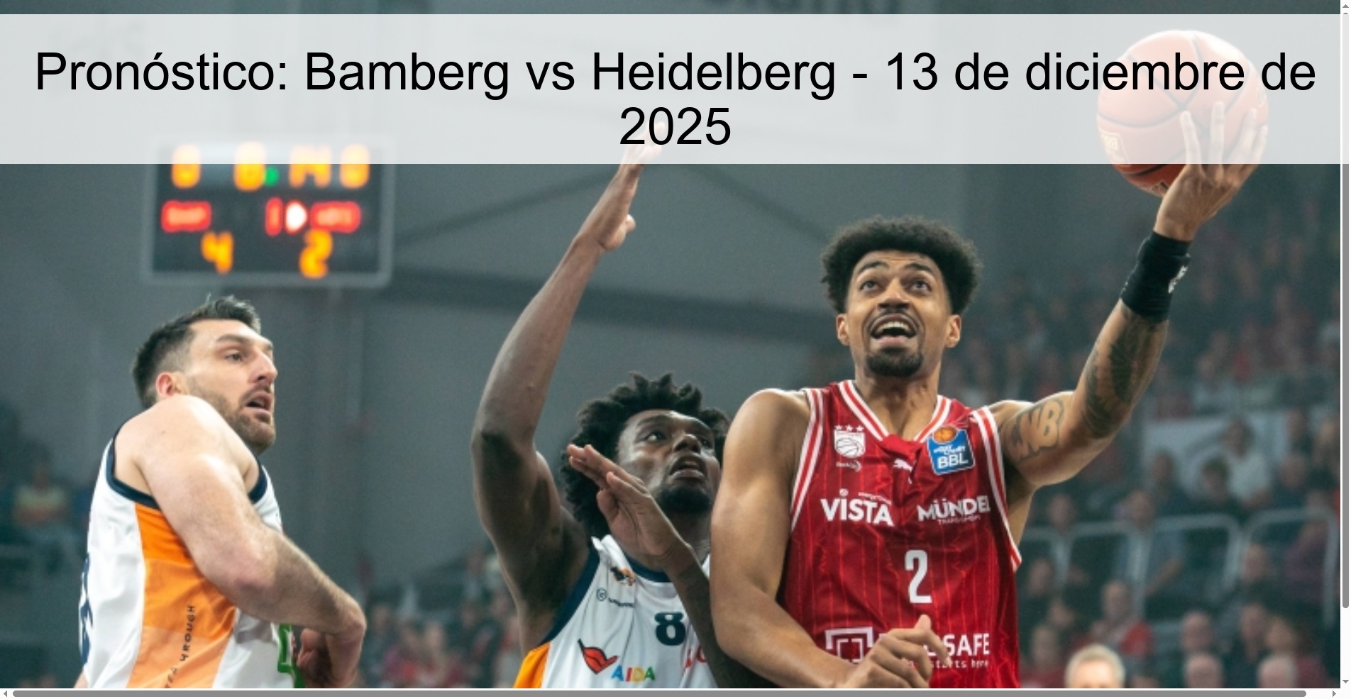 Prediction: Bamberg vs Heidelberg – December 13, 2025