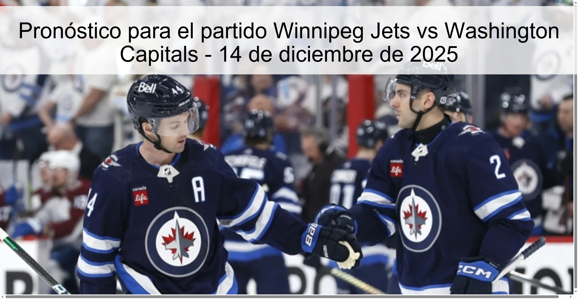 Prediction for the match Winnipeg Jets vs Washington Capitals - December 14, 2025