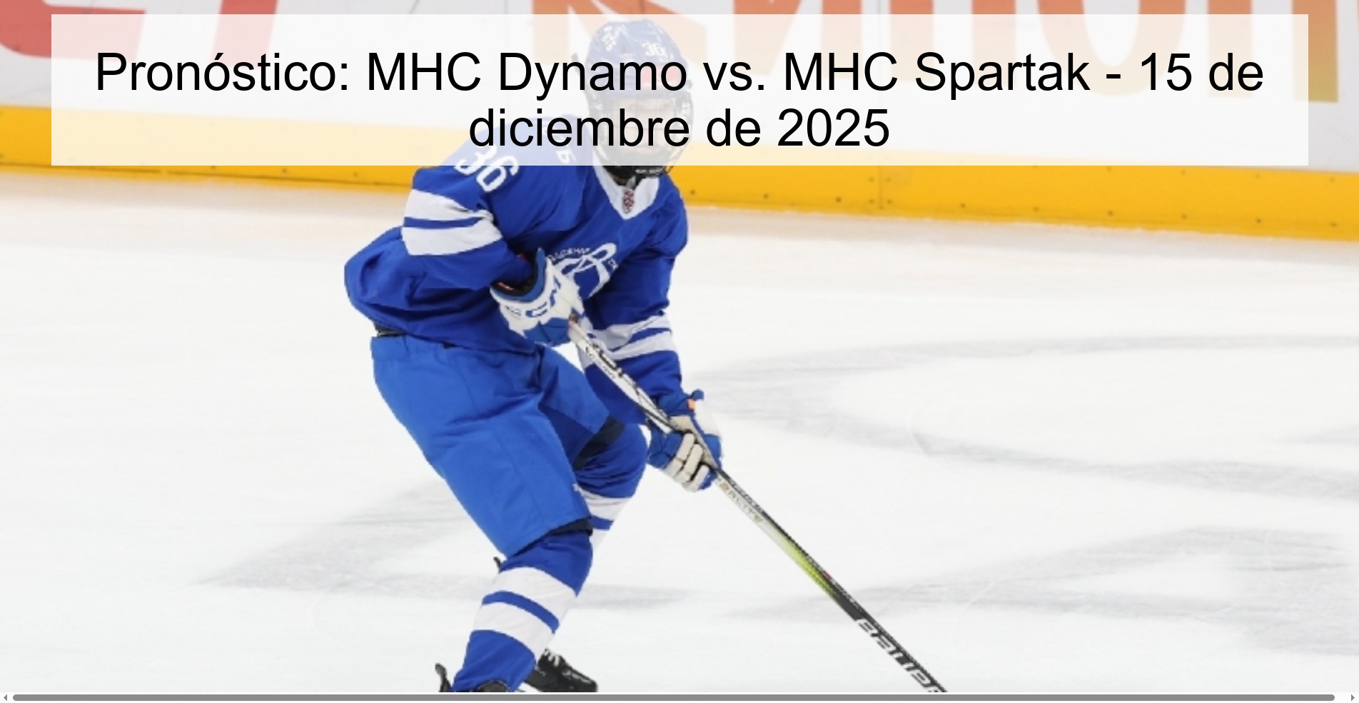 Prediction: MHC Dynamo vs. MHC Spartak - December 15, 2025