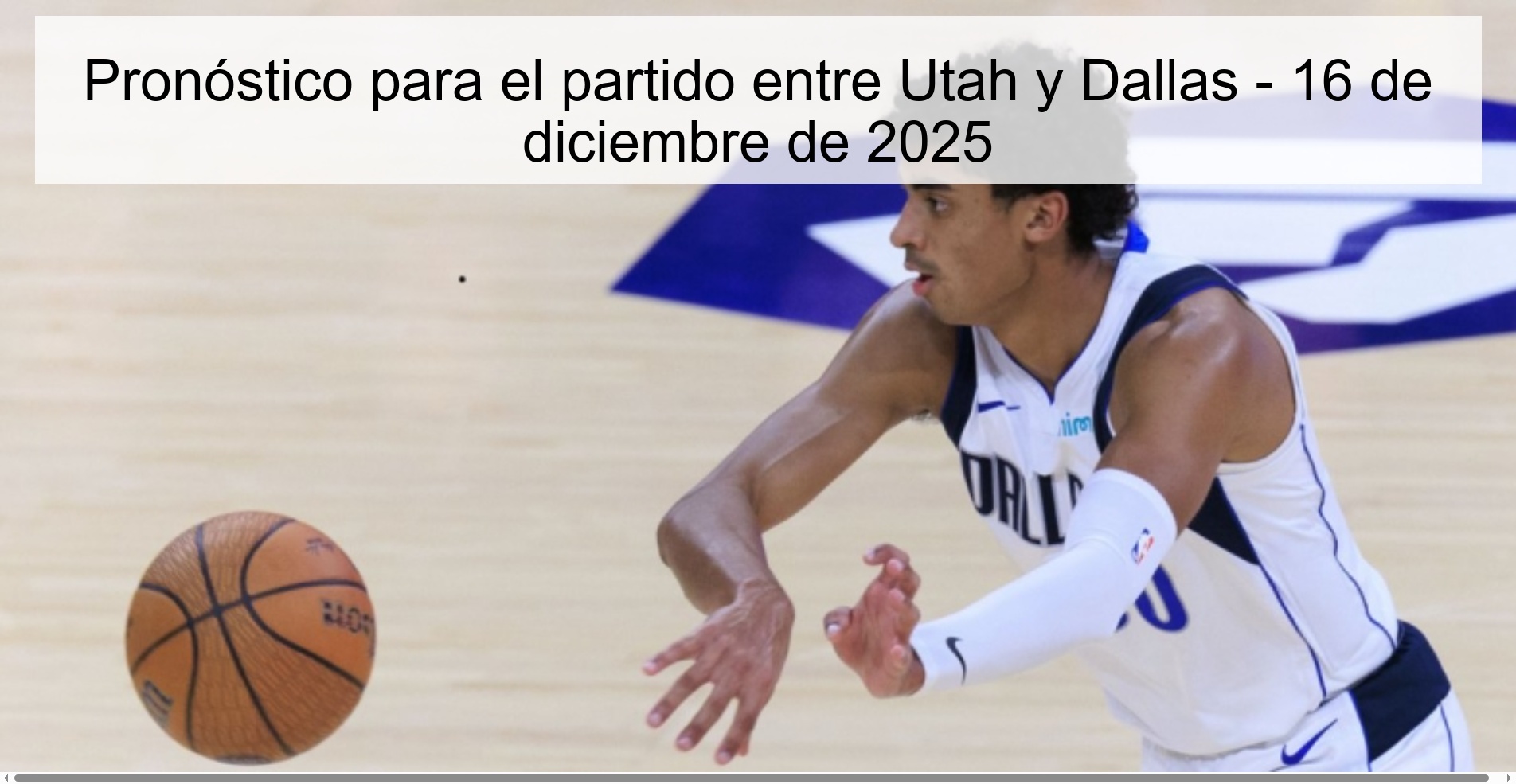Prediction for the game between Utah and Dallas - December 16, 2025