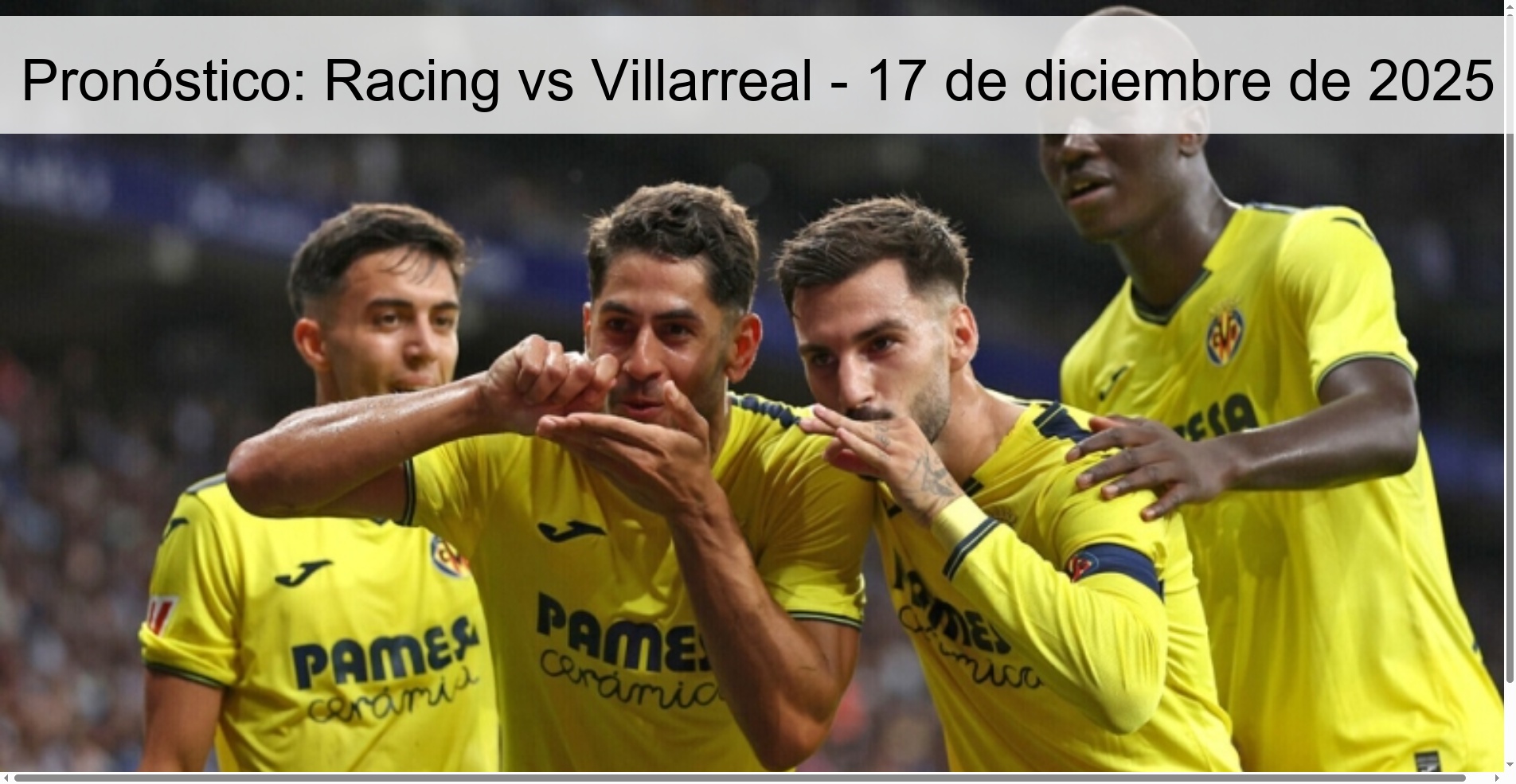 Prediction: Racing vs Villarreal - December 17, 2025